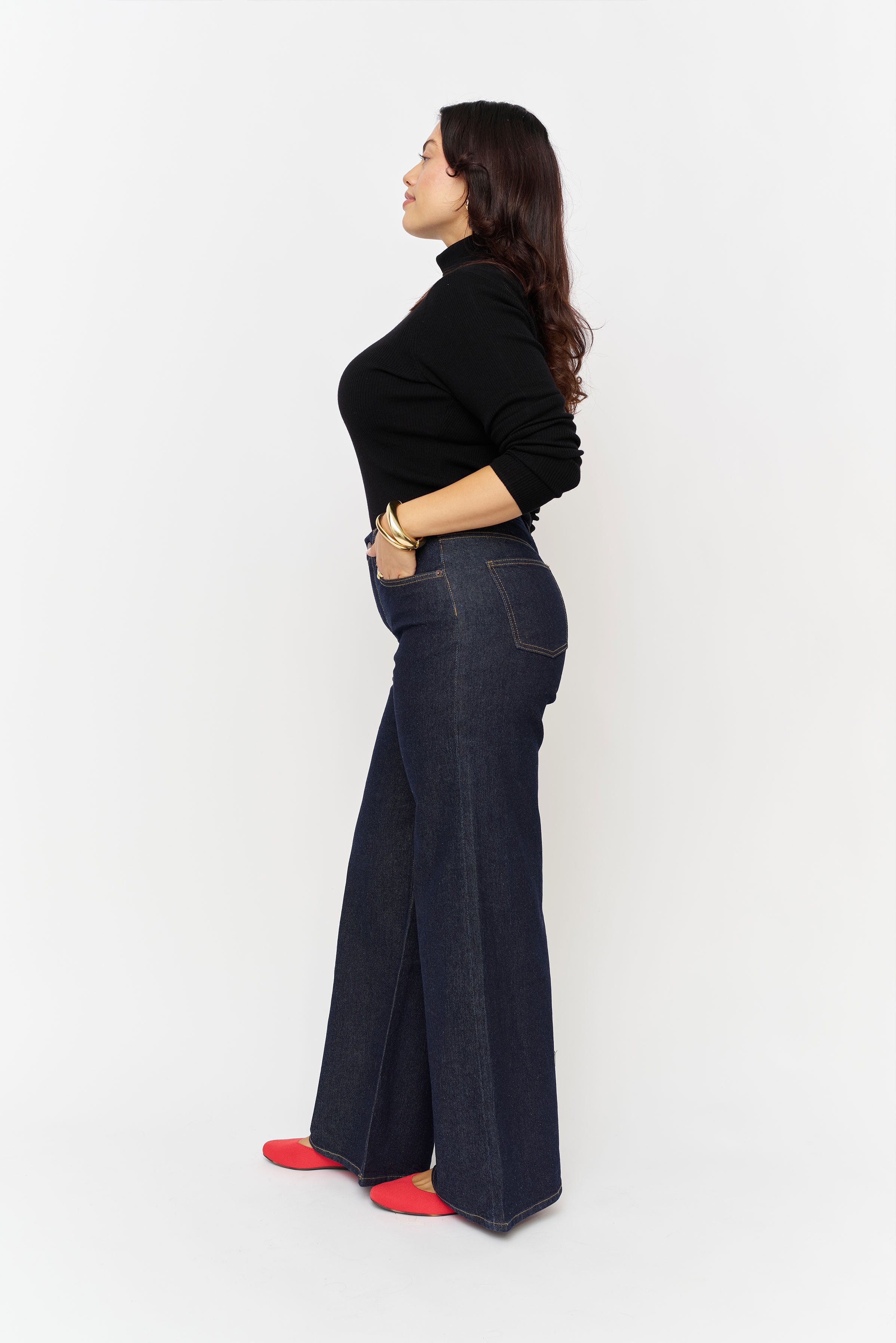 Andrews High Rise Extra Wide Leg Timbers