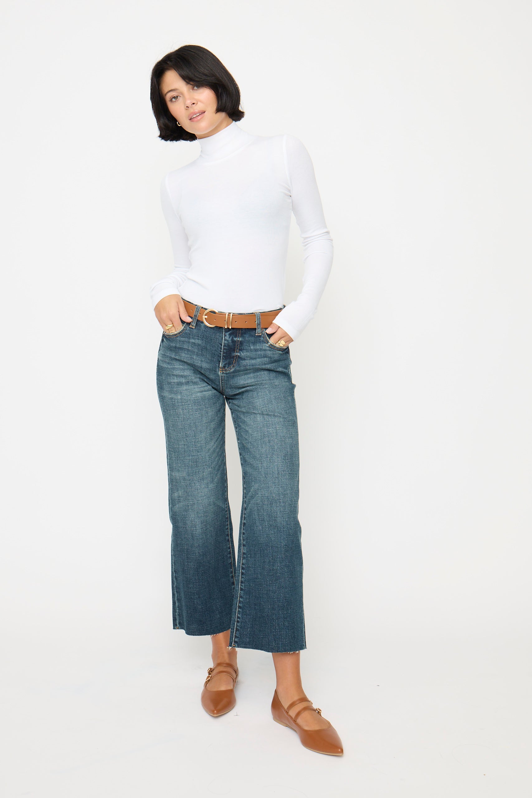 Aberdeen High Rise Wide Leg Crop Sculpt+ Dark Aged Vintage