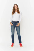 Crosby Mid Rise Relaxed Taper Dark Indigo Wash