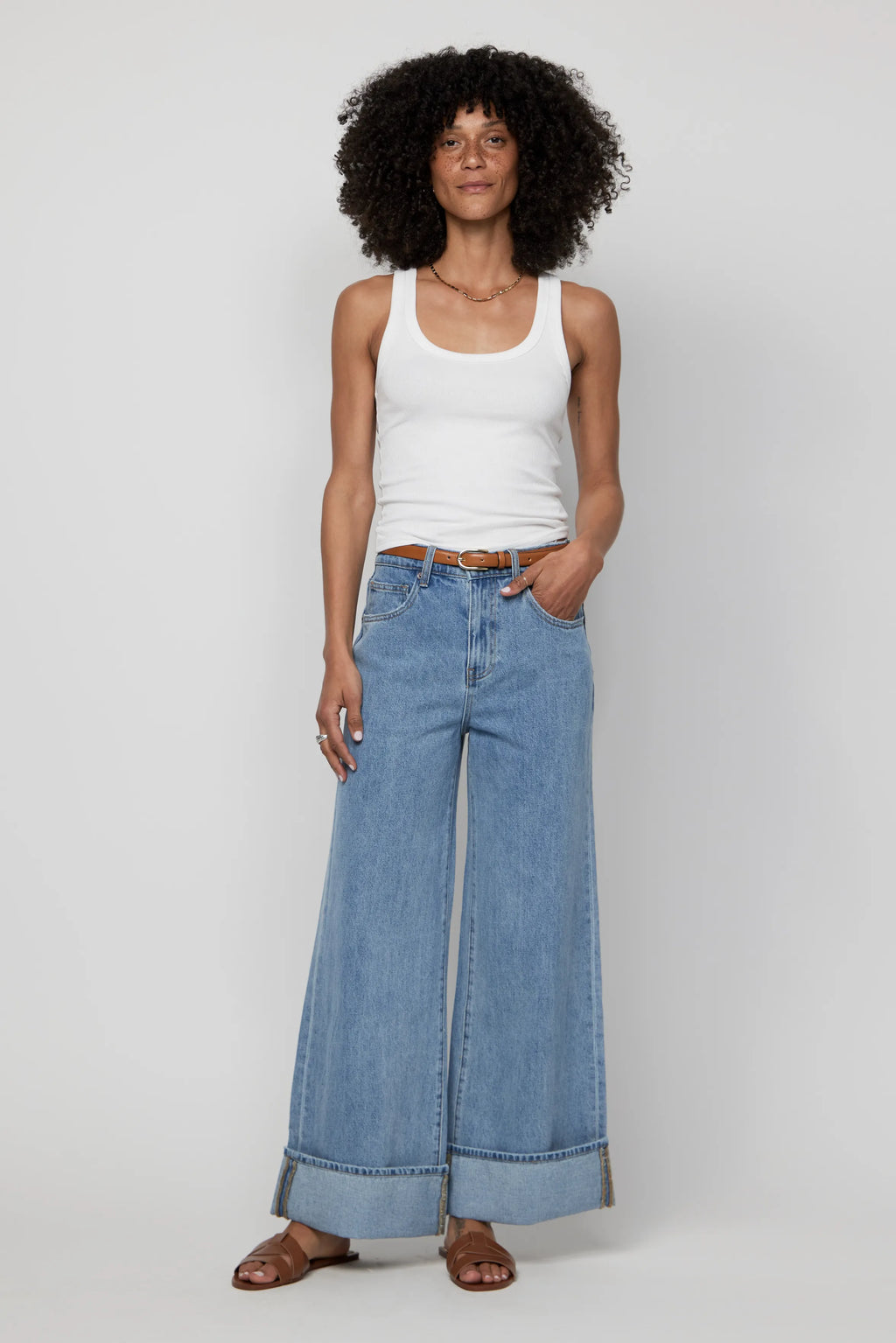 Parker High Rise Wide Leg Light Indigo