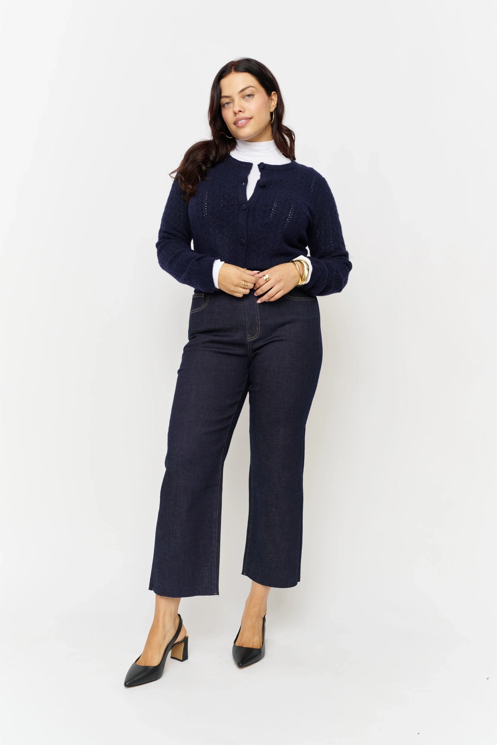 Aberdeen High Rise Wide Leg Crop Sculpt+ Timbers