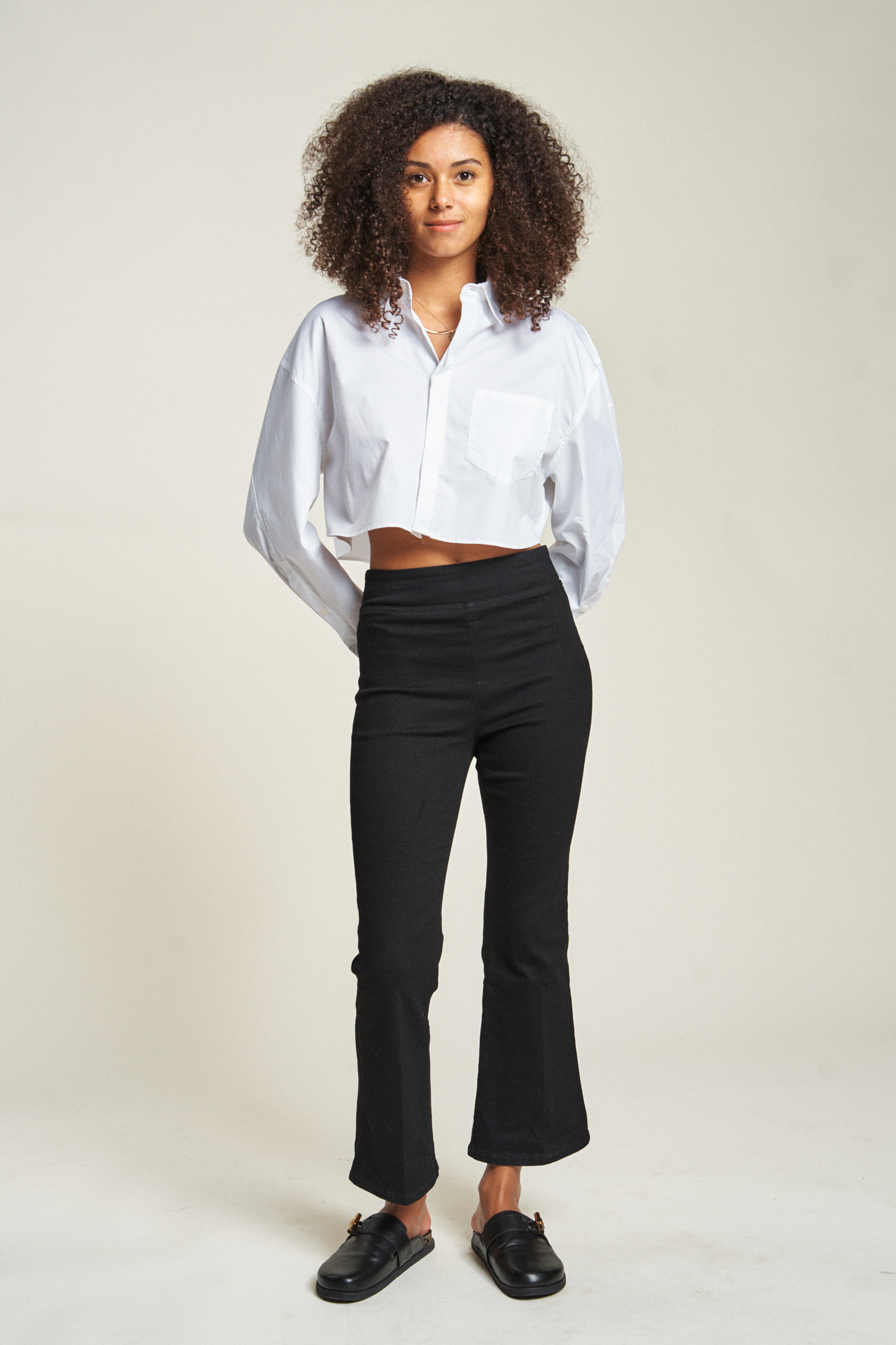 Roxbury High Rise Flare Black