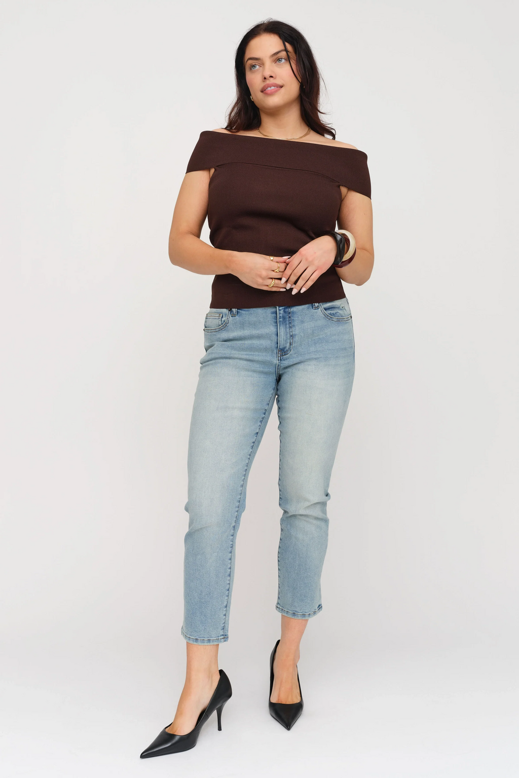 Preston Mid Rise Slim Straight Ankle Sculpt+ Light Worn Vintage