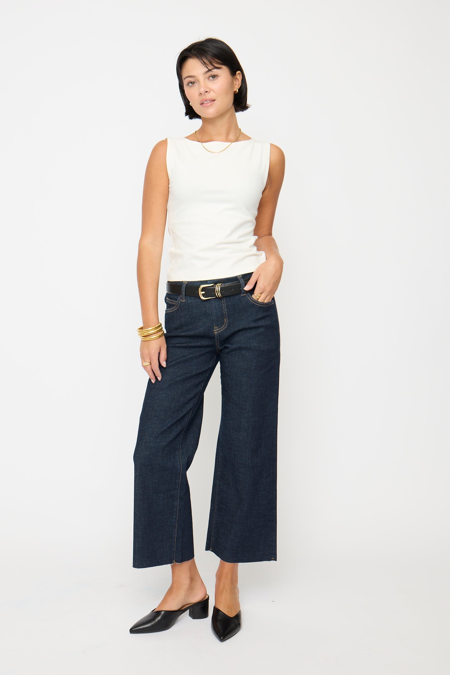 Aberdeen High Rise Wide Leg Crop Sculpt+ Timbers