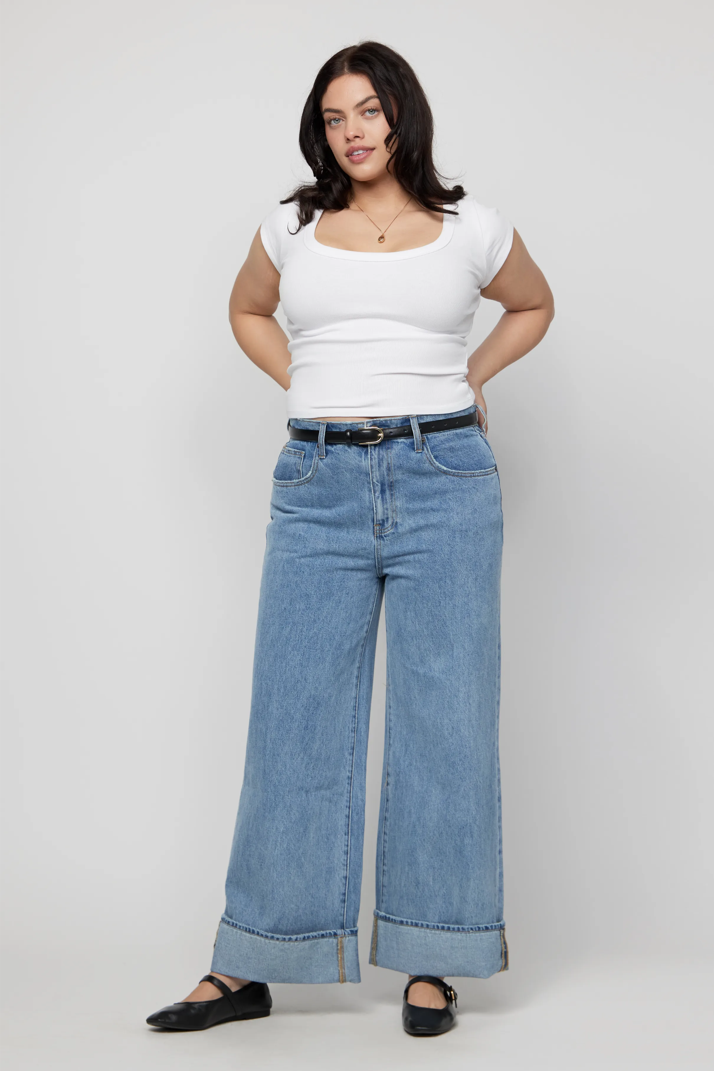 Parker High Rise Wide Leg Light Indigo
