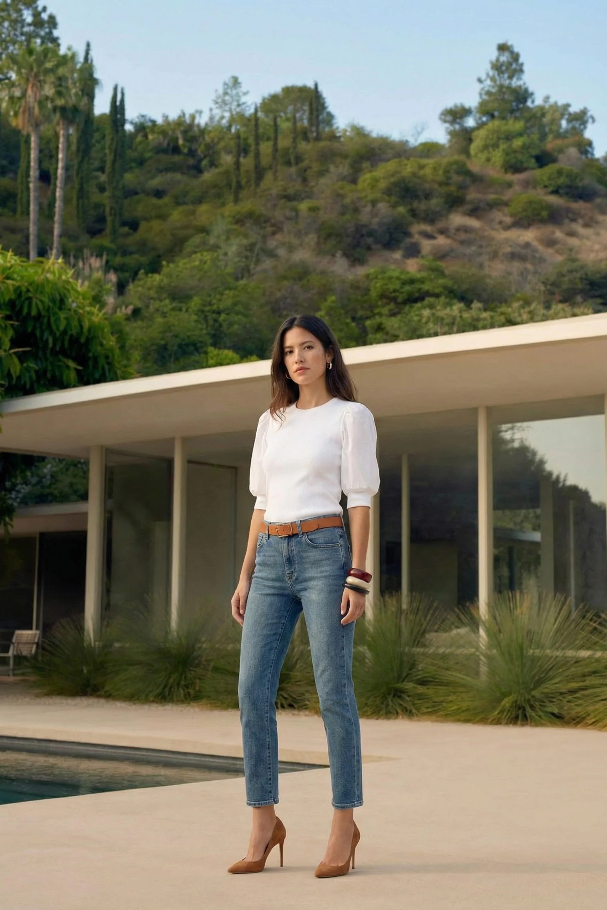 Preston Mid Rise Slim Straight Ankle Sculpt+ Vintage Denim