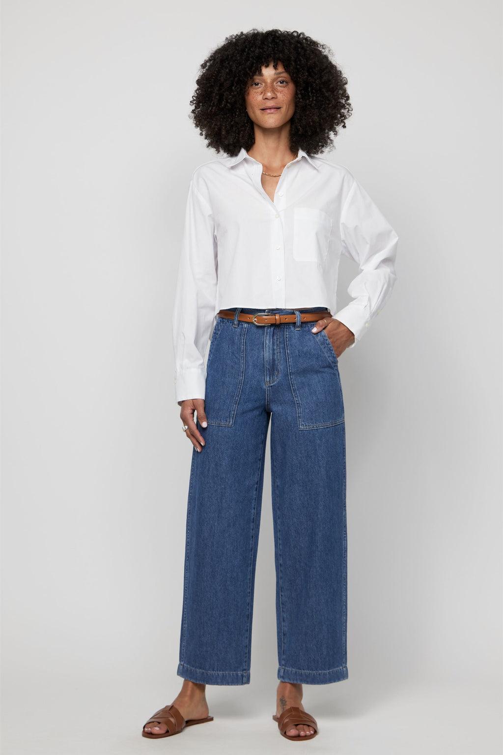 Sherman High Rise Relaxed Wide Leg Medium Worn