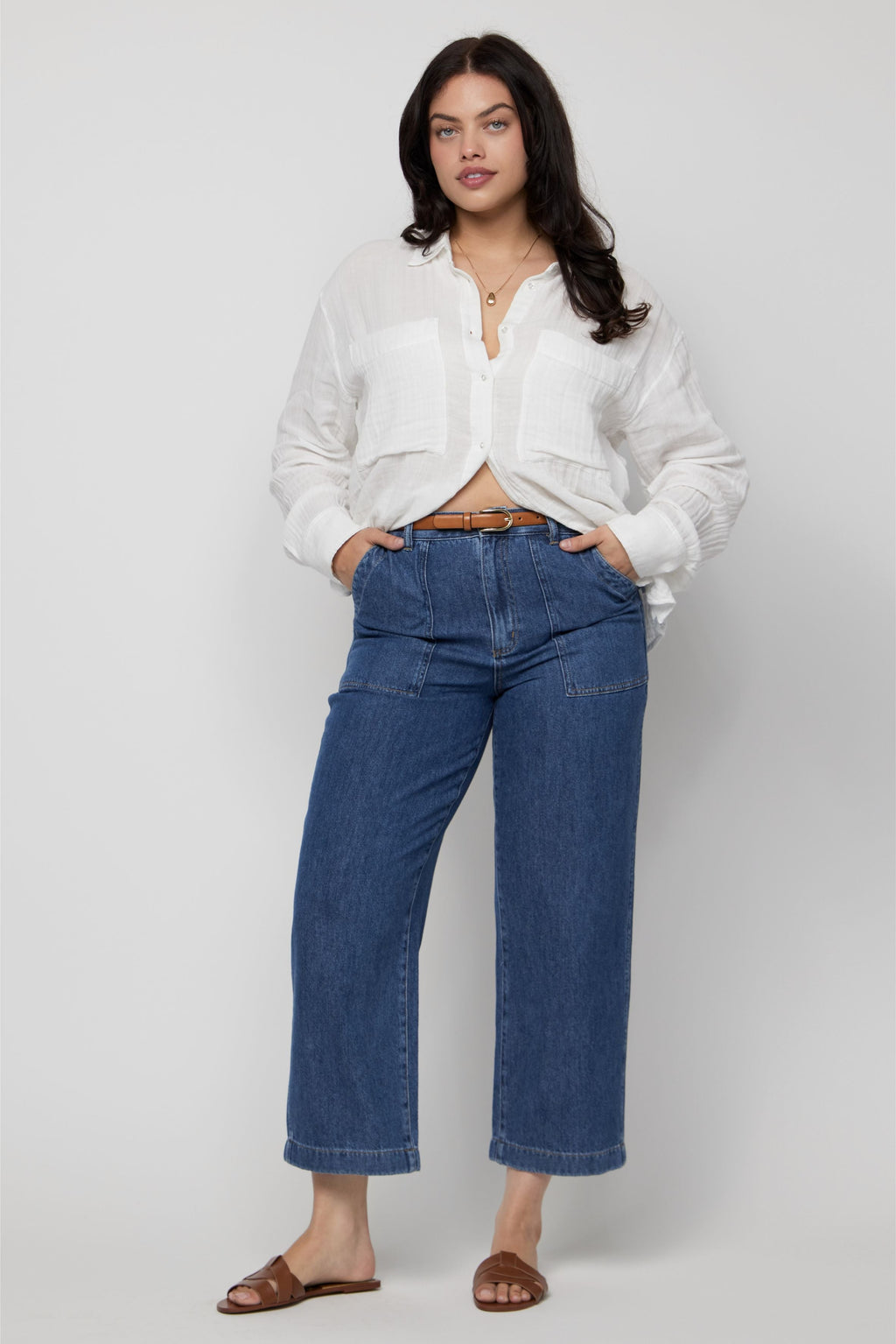 Sherman High Rise Relaxed Wide Leg Medium Worn