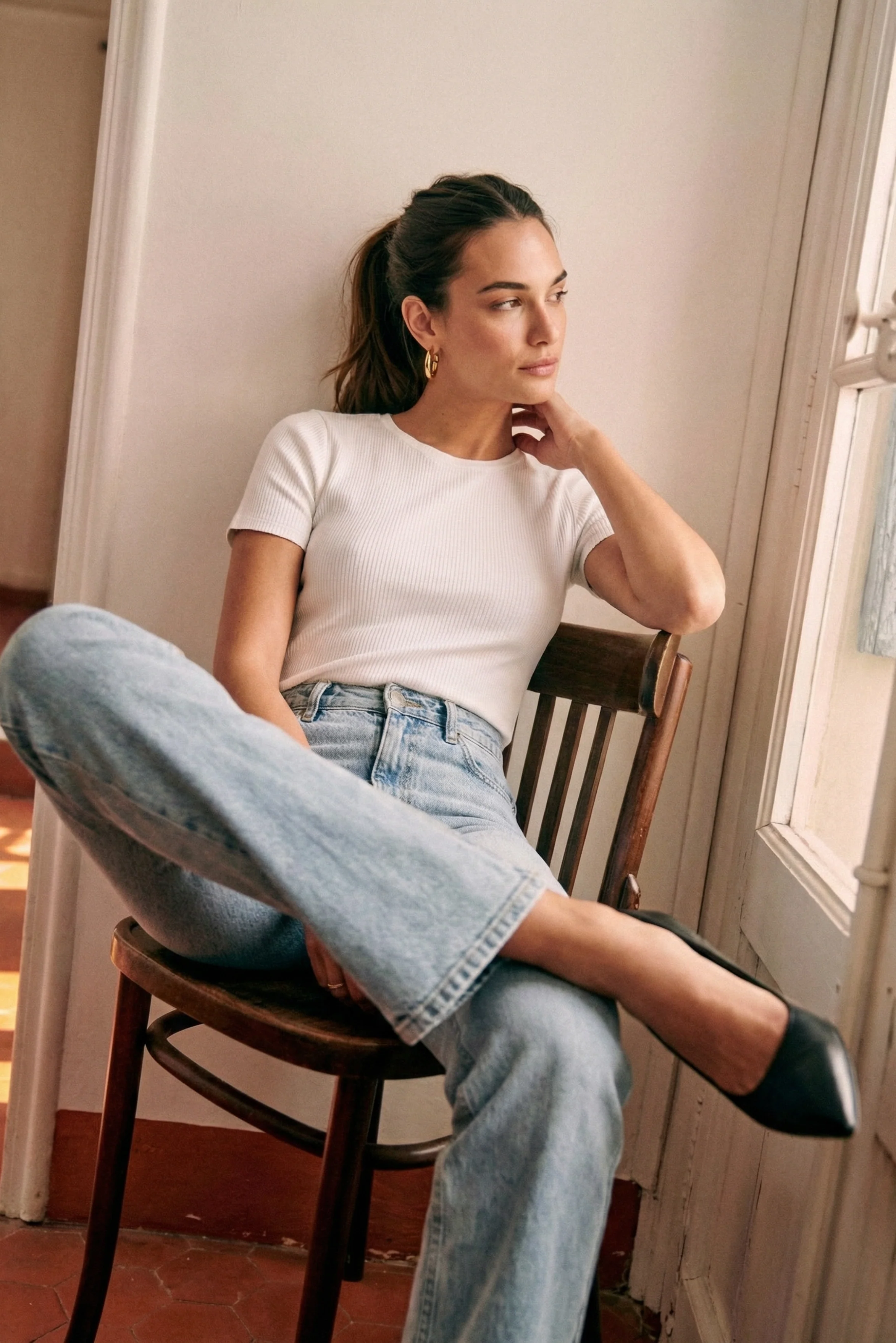 Stanley Boot Cut Mid Rise Soft Blue