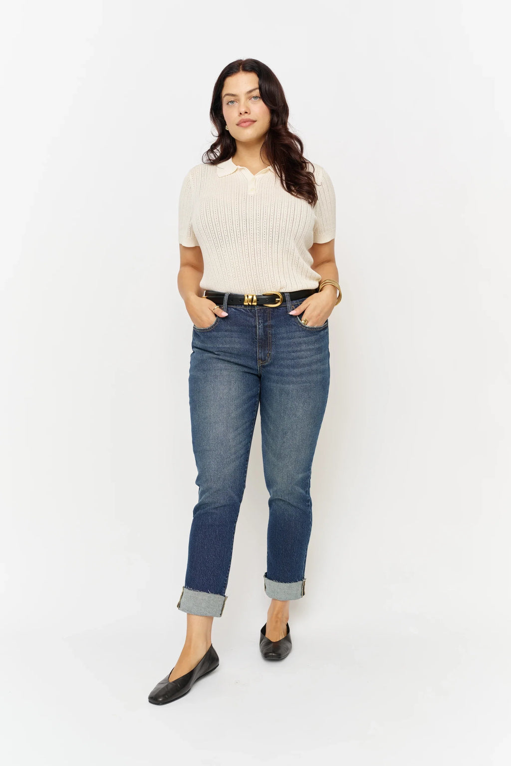 Crosby Mid Rise Relaxed Taper Dark Indigo Wash