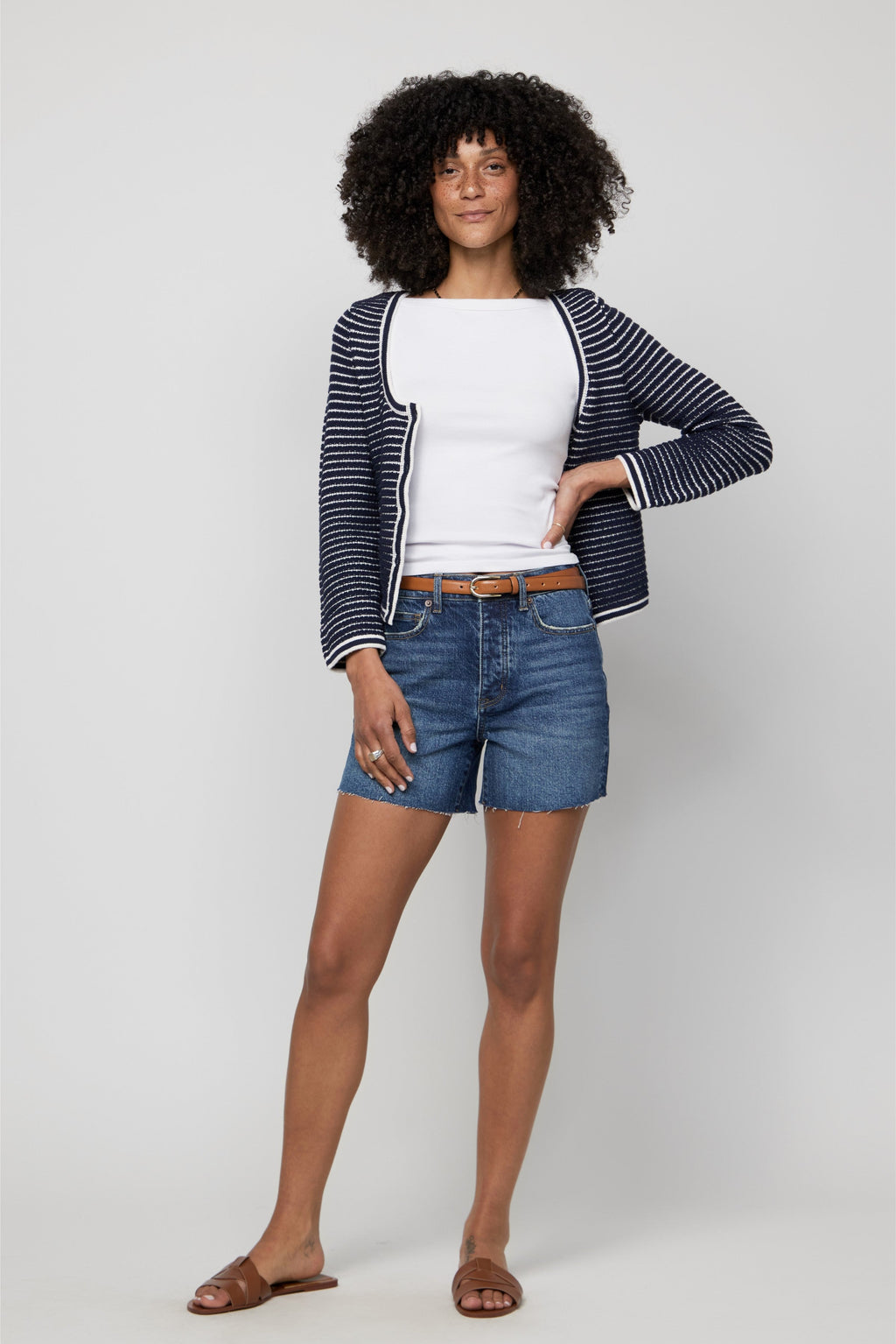 Bedford High Rise Short Indigo Worn
