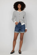 Baxter Rolled Short High Rise Indigo Worn