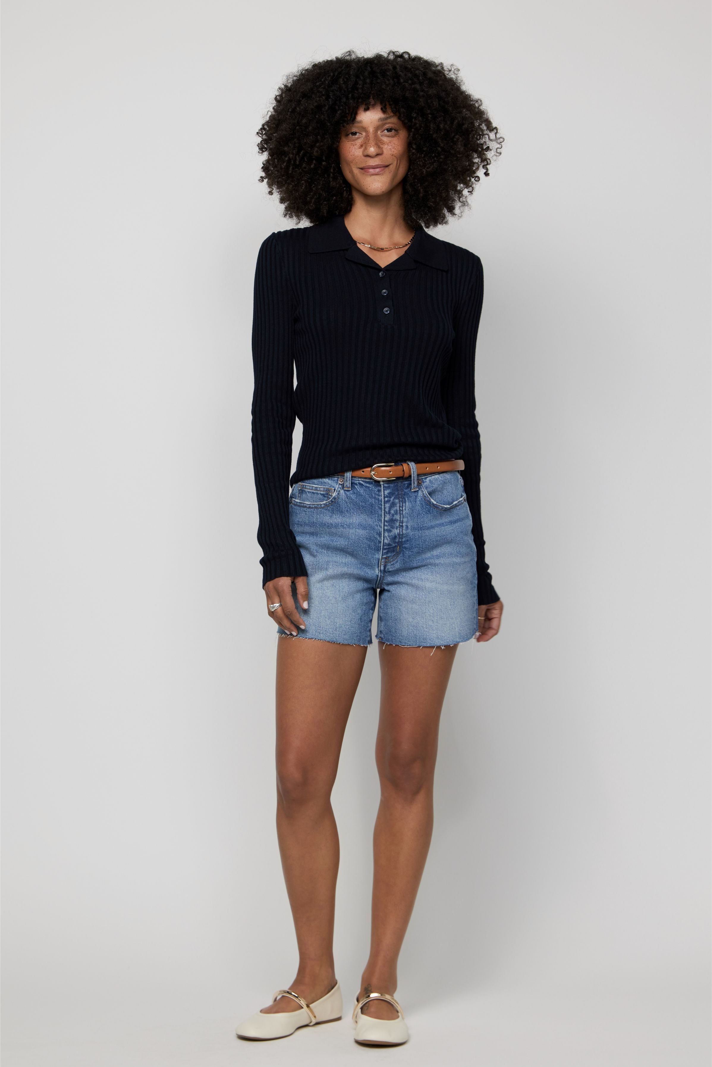 Bedford High Rise Short Indigo Medium Bright