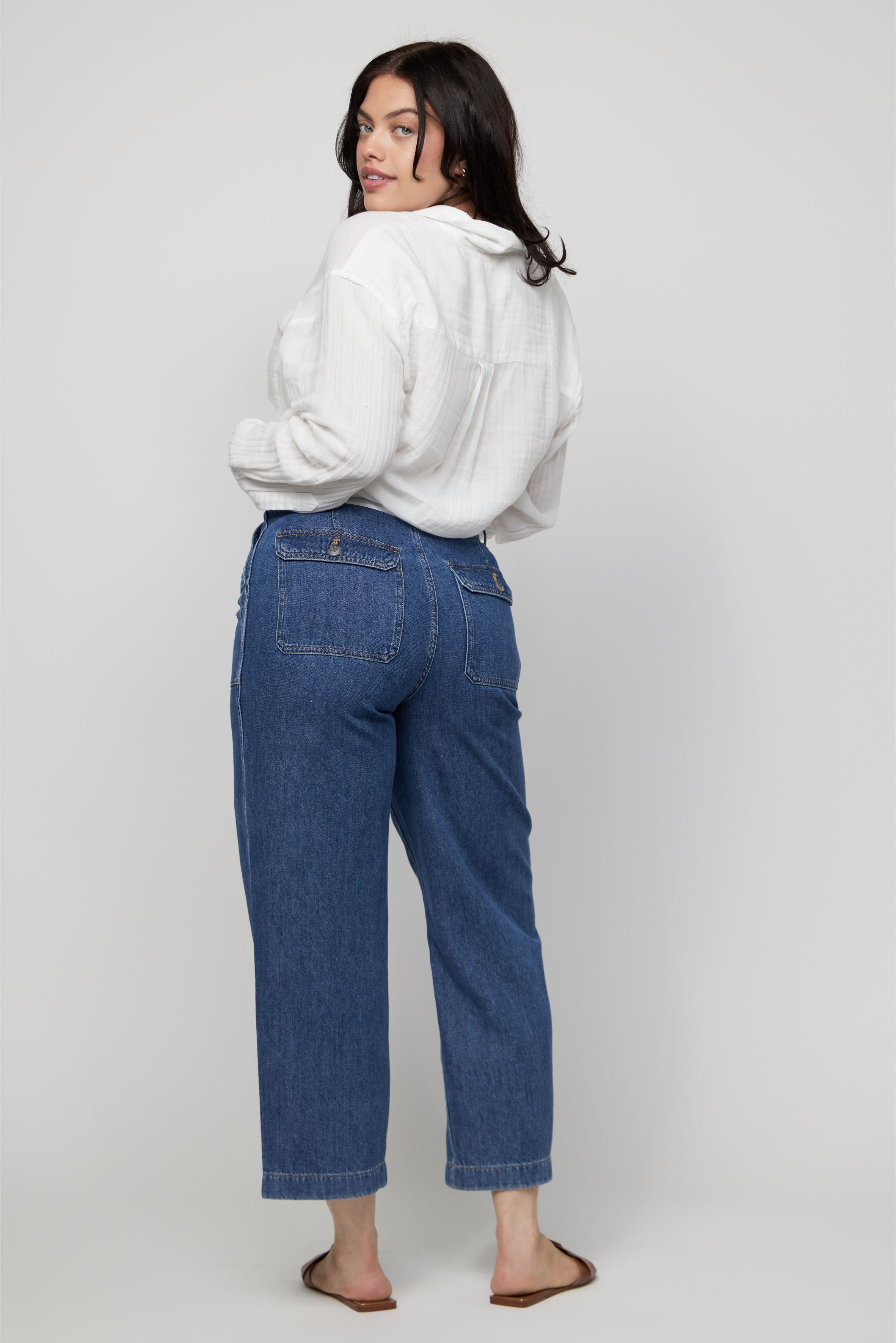 Sherman High Rise Relaxed Wide Leg Medium Worn