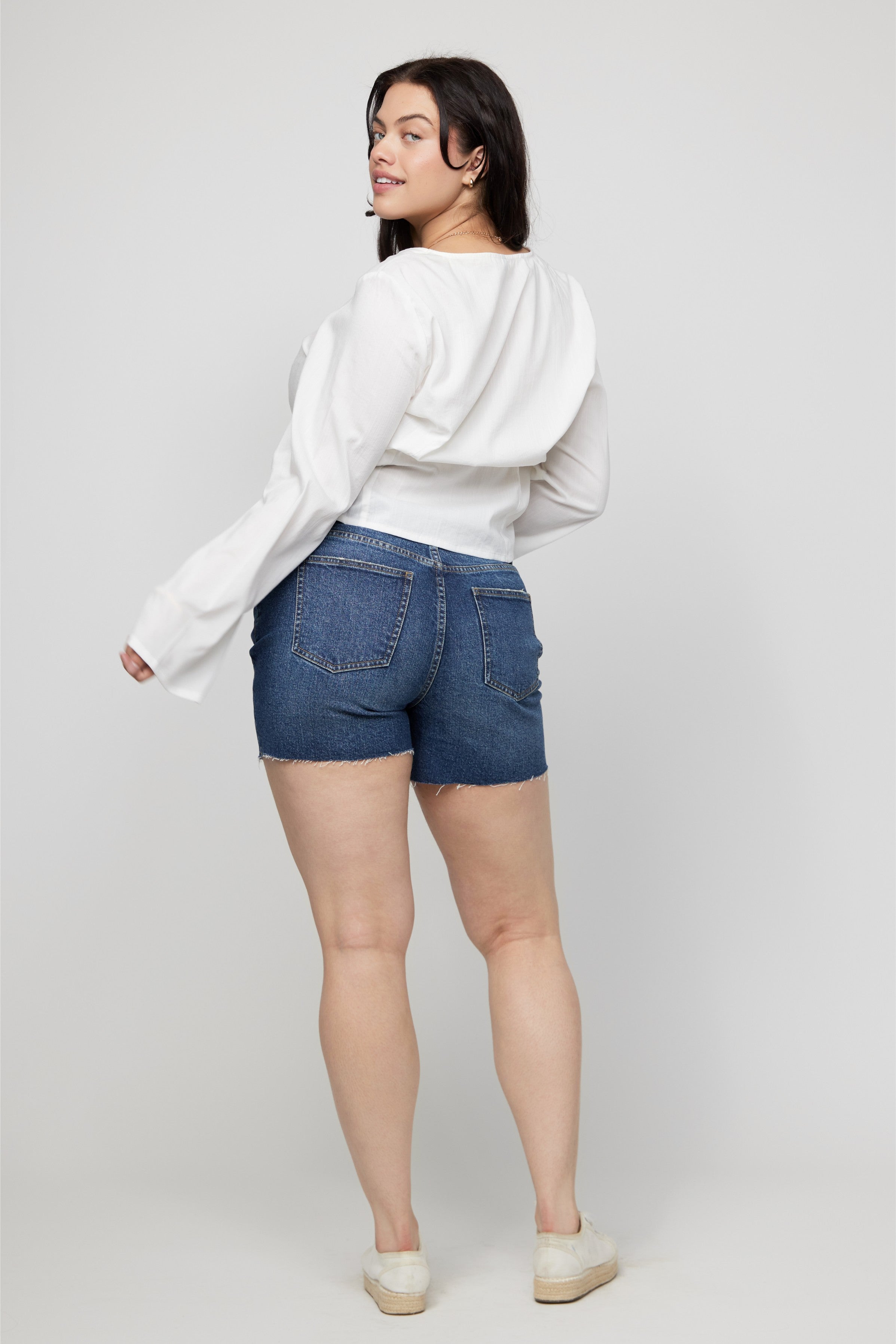 Bedford High Rise Short Indigo Worn