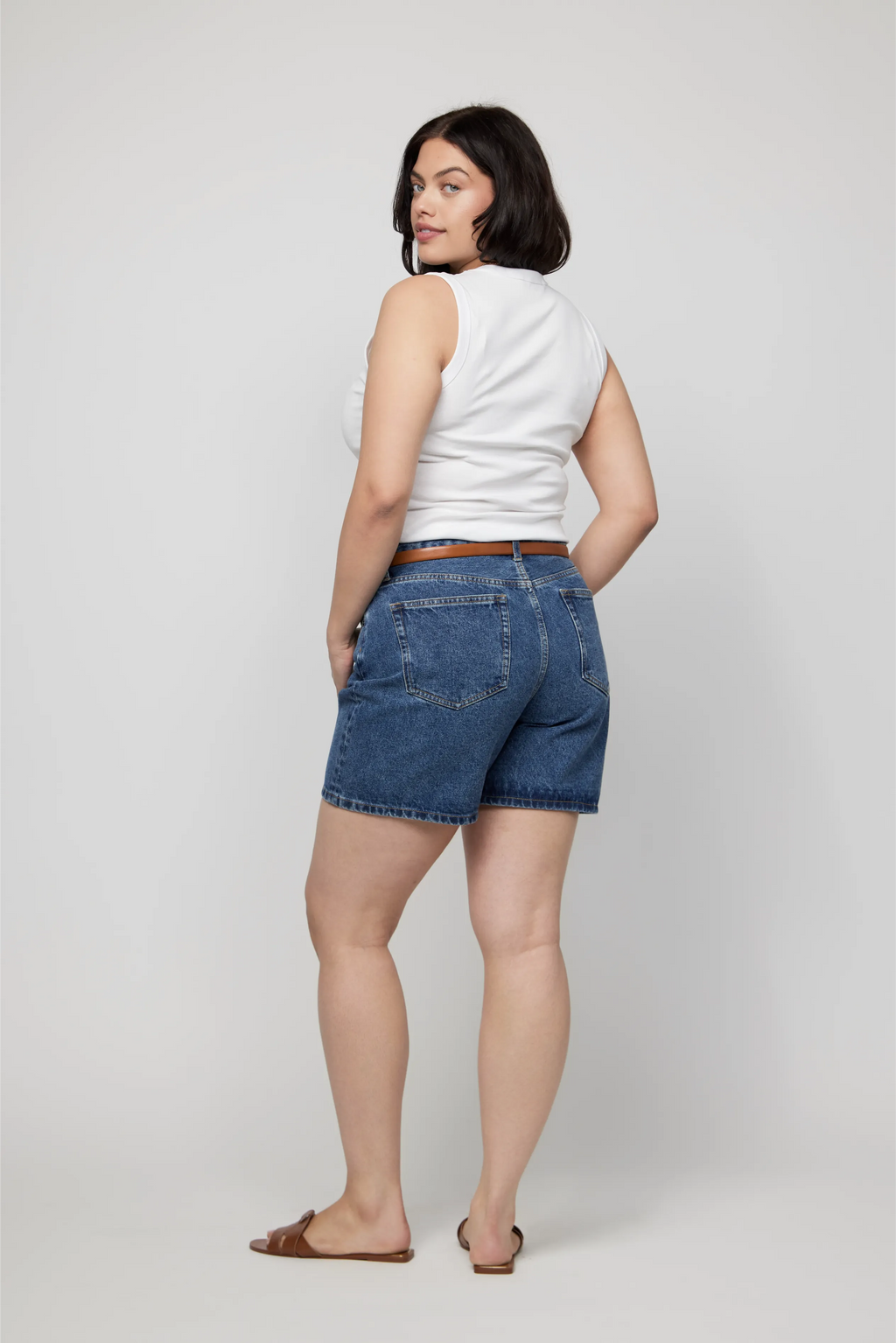 Emmerson High Rise Long Shorts Medium Worn
