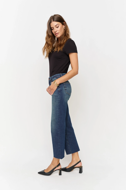 Aberdeen High Rise Wide Leg Crop Sculpt+ Dark Aged Vintage