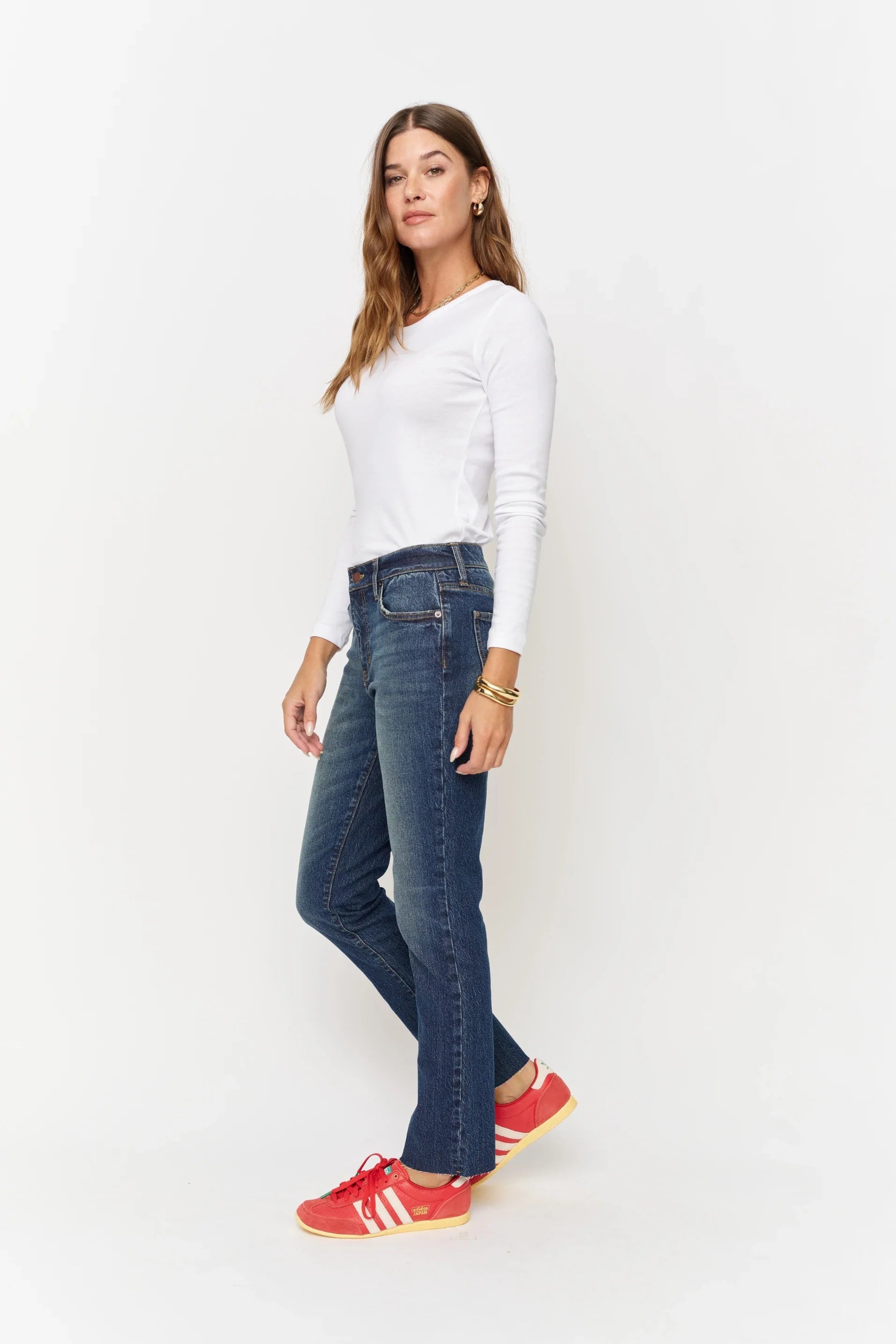 Crosby Mid Rise Relaxed Taper Dark Indigo Wash