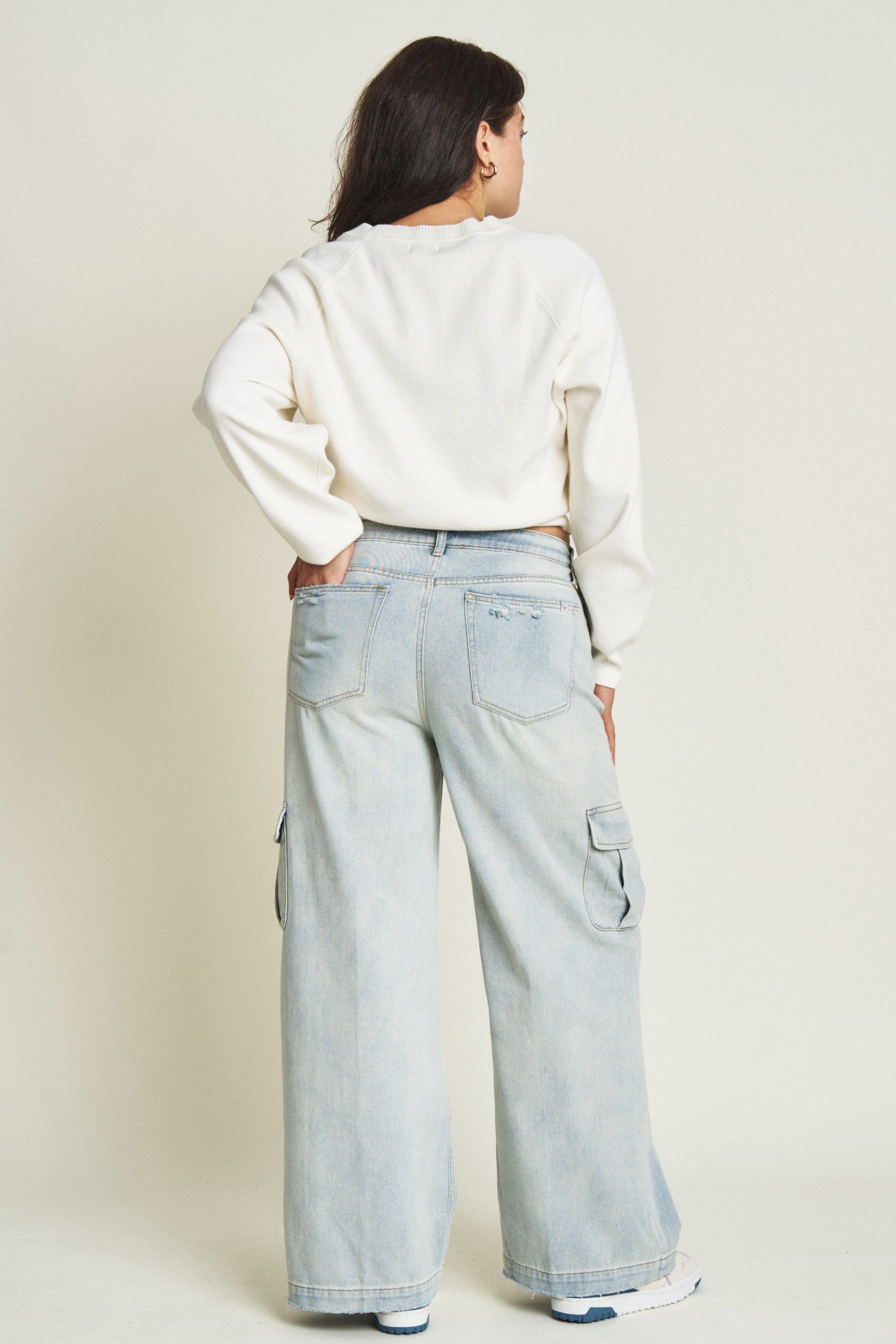 Madison Cargo Mid Rise Wide Leg Hotel California