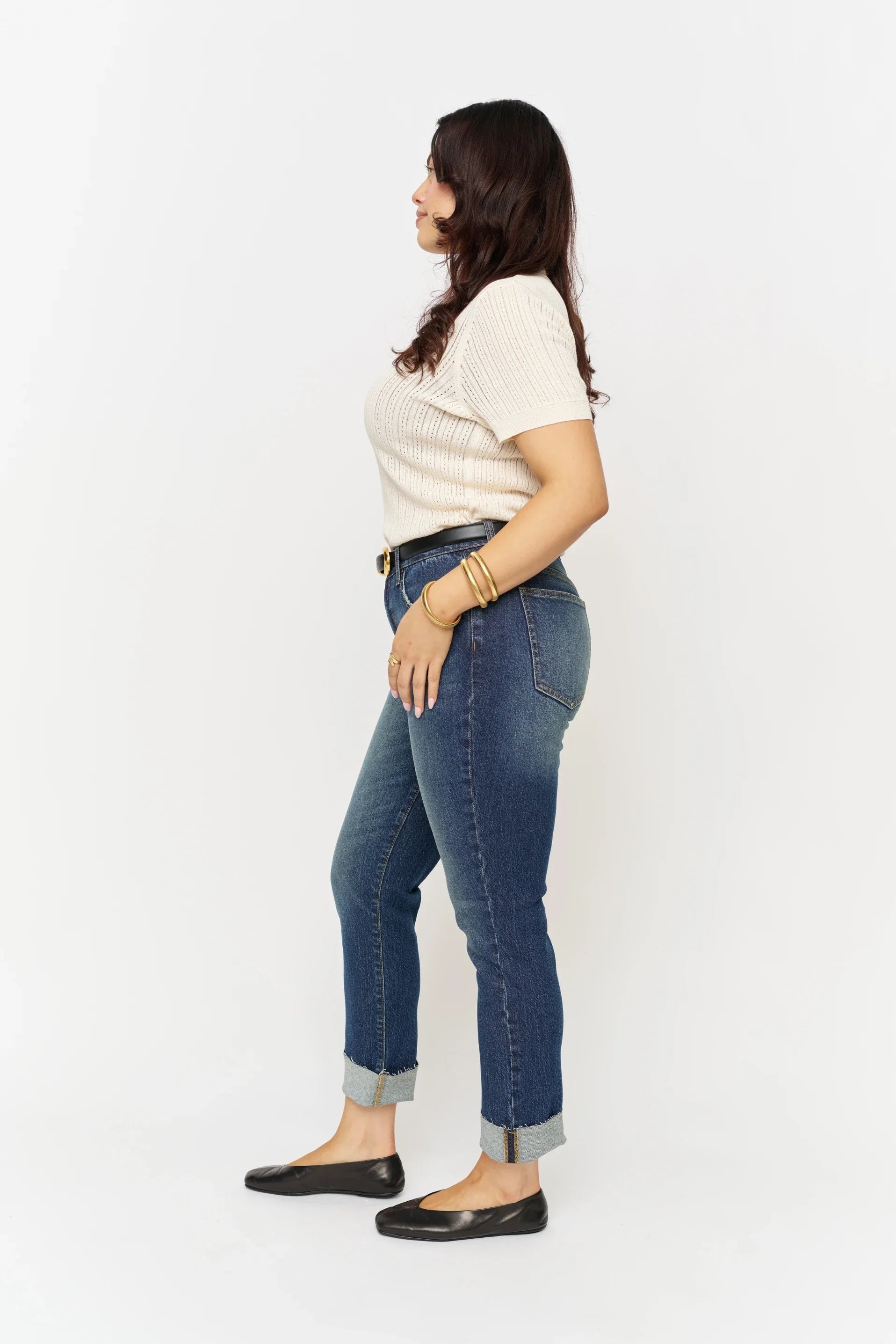 Crosby Mid Rise Relaxed Taper Dark Indigo Wash