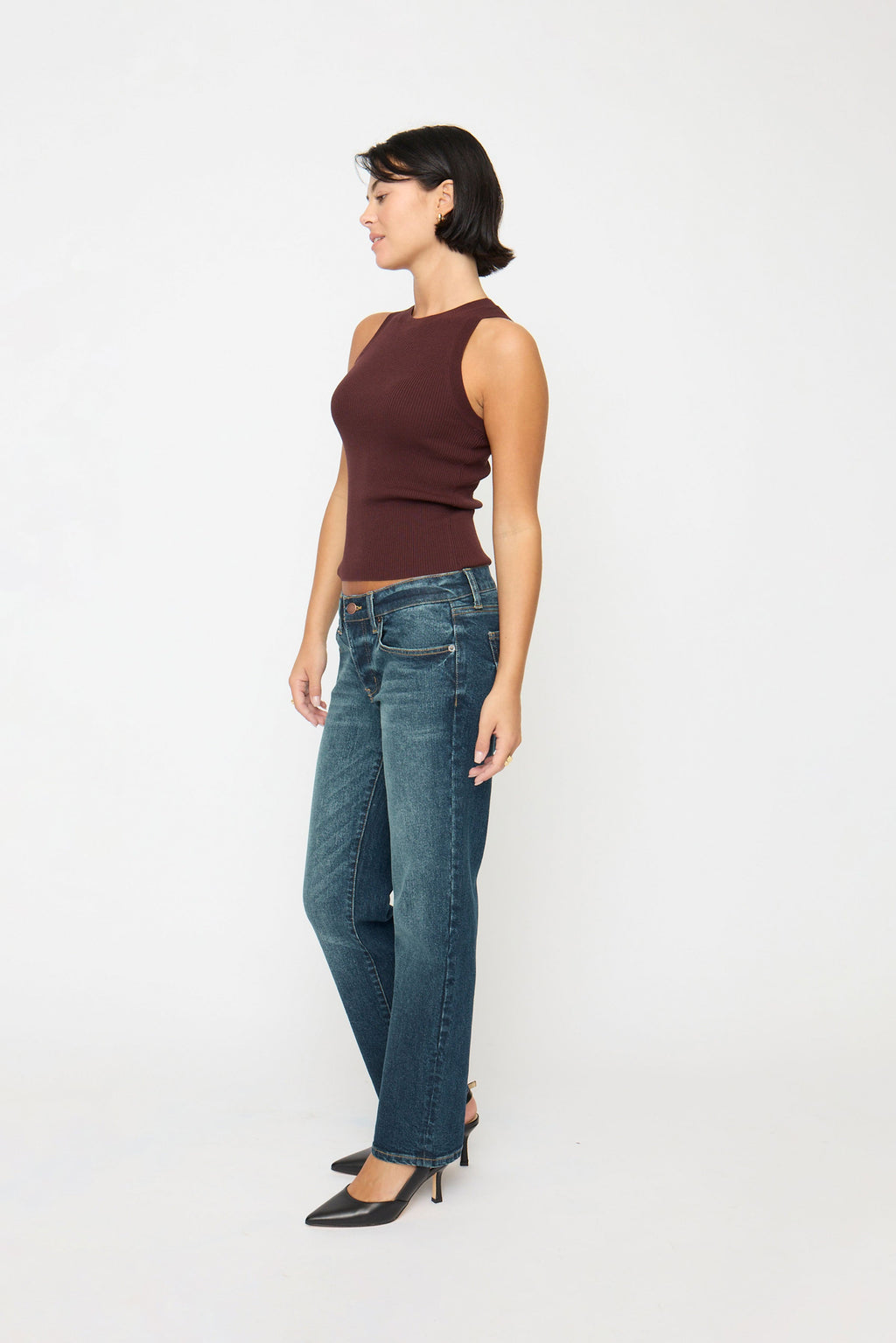 Chester Low Rise Slim Straight Dark Aged Vintage