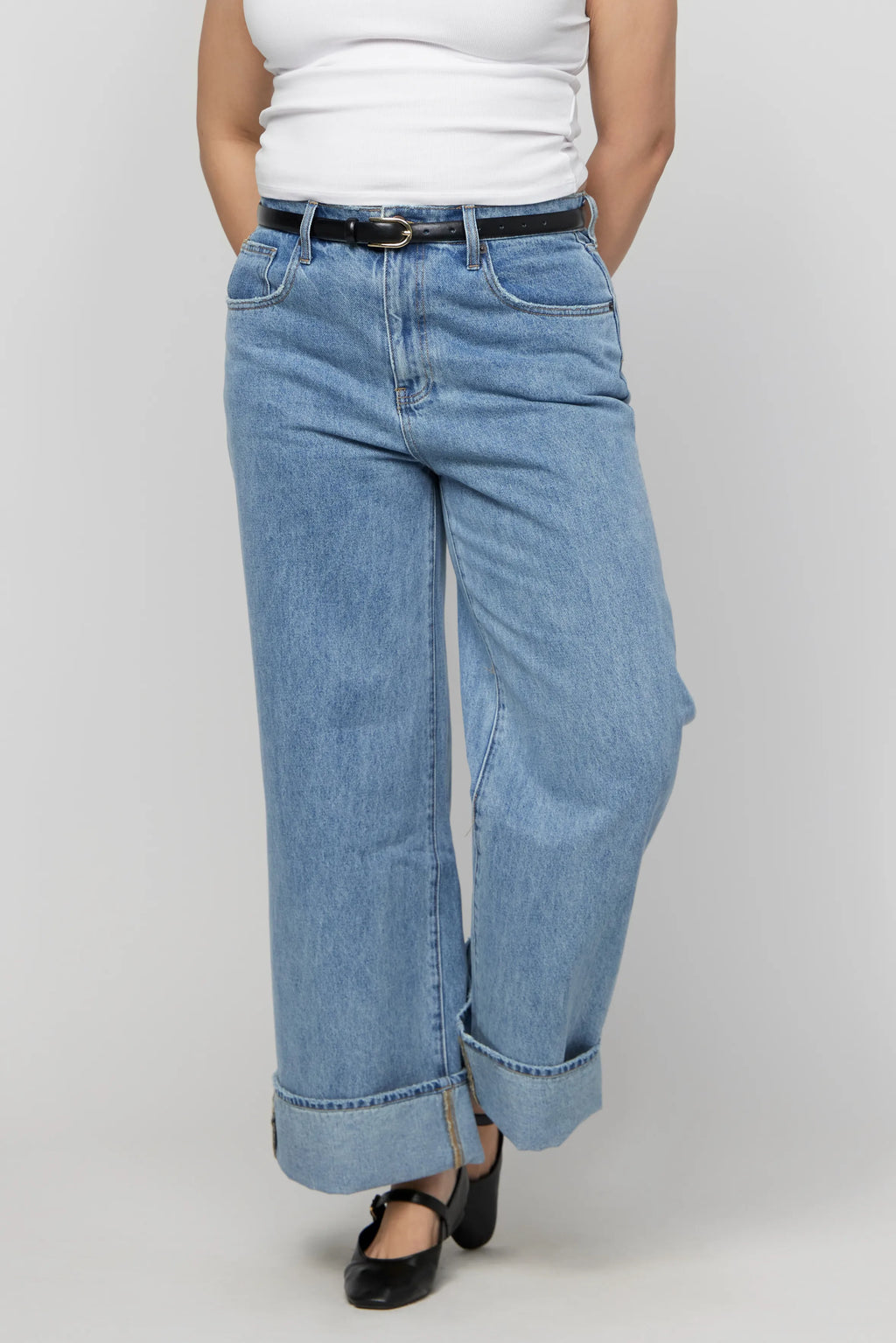 Parker High Rise Wide Leg Light Indigo