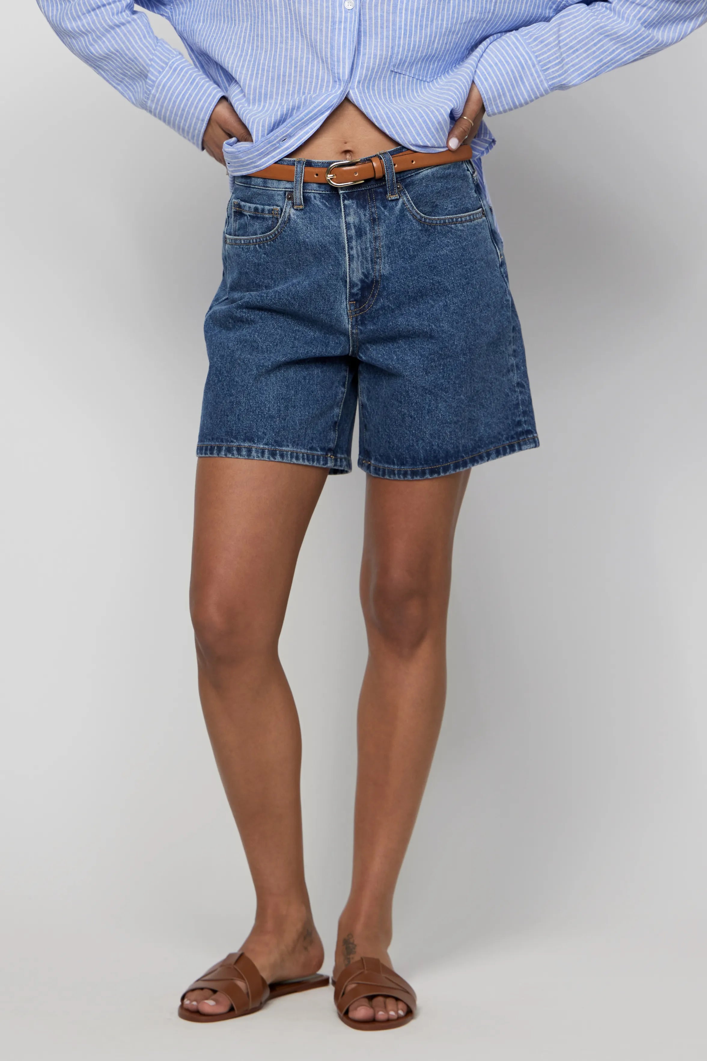 Emmerson High Rise Long Shorts Medium Worn