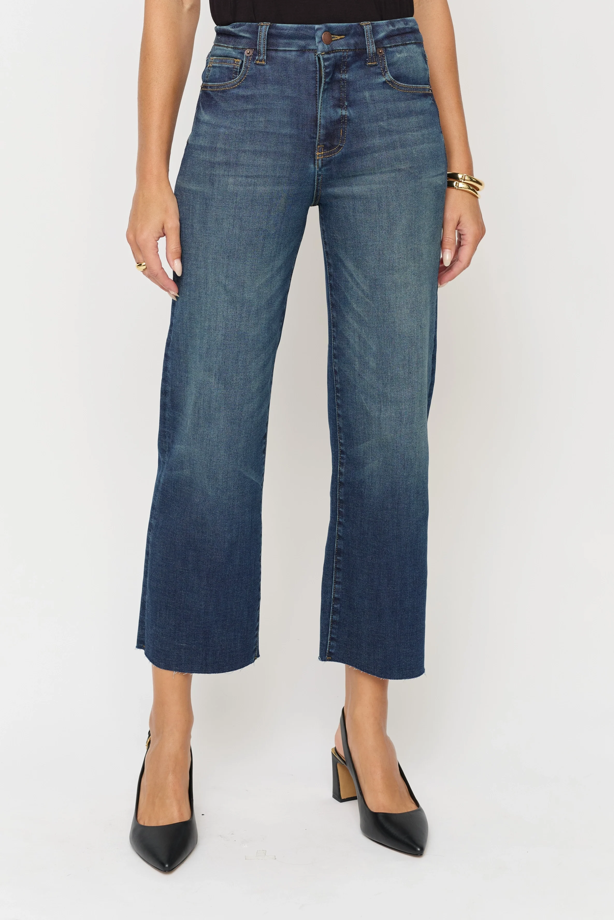 Aberdeen High Rise Wide Leg Crop Sculpt+ Dark Aged Vintage