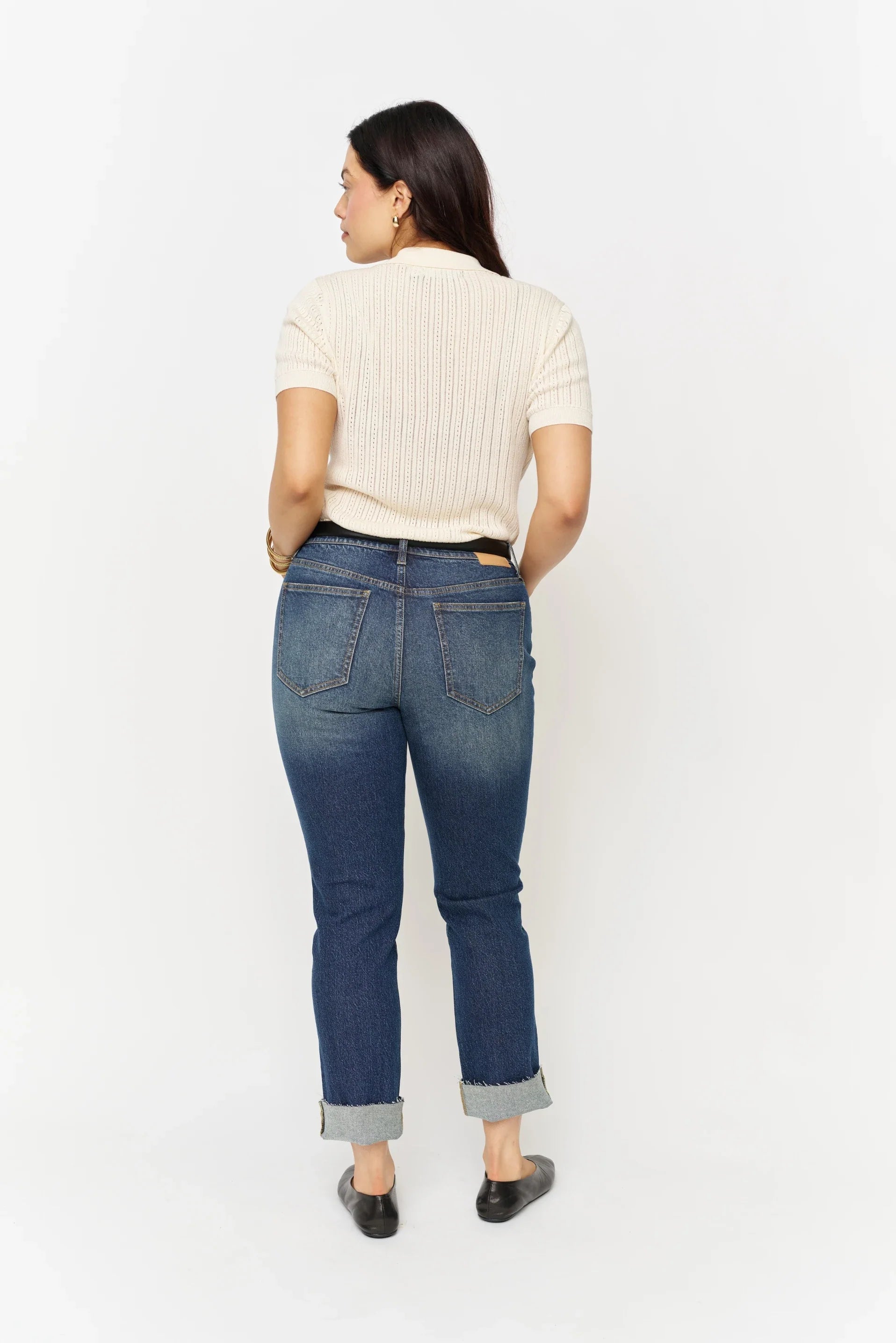 Crosby Mid Rise Relaxed Taper Dark Indigo Wash