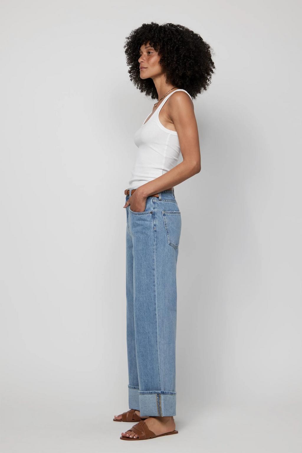 Parker High Rise Wide Leg Light Indigo