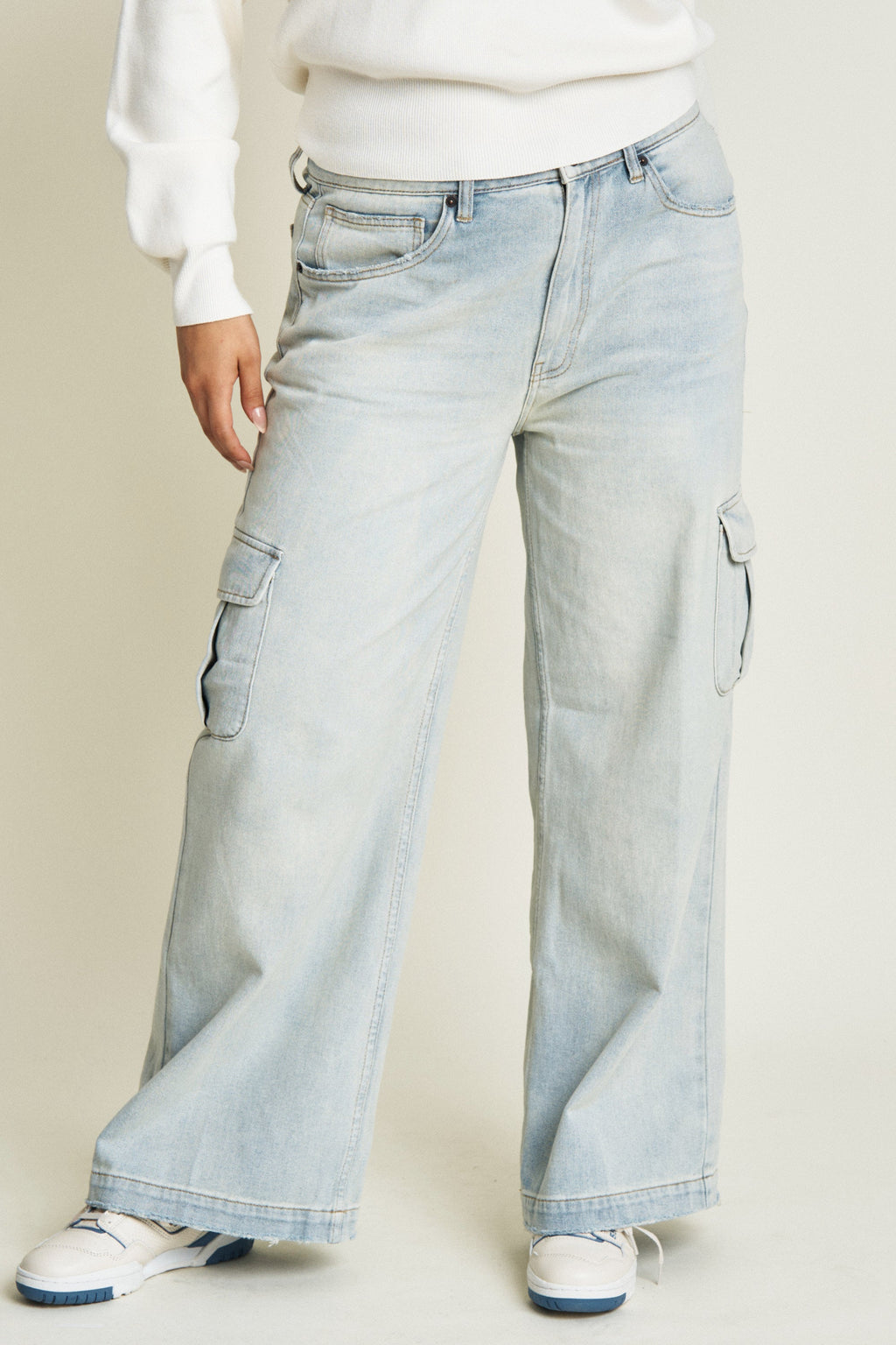 Madison Cargo Mid Rise Wide Leg Hotel California