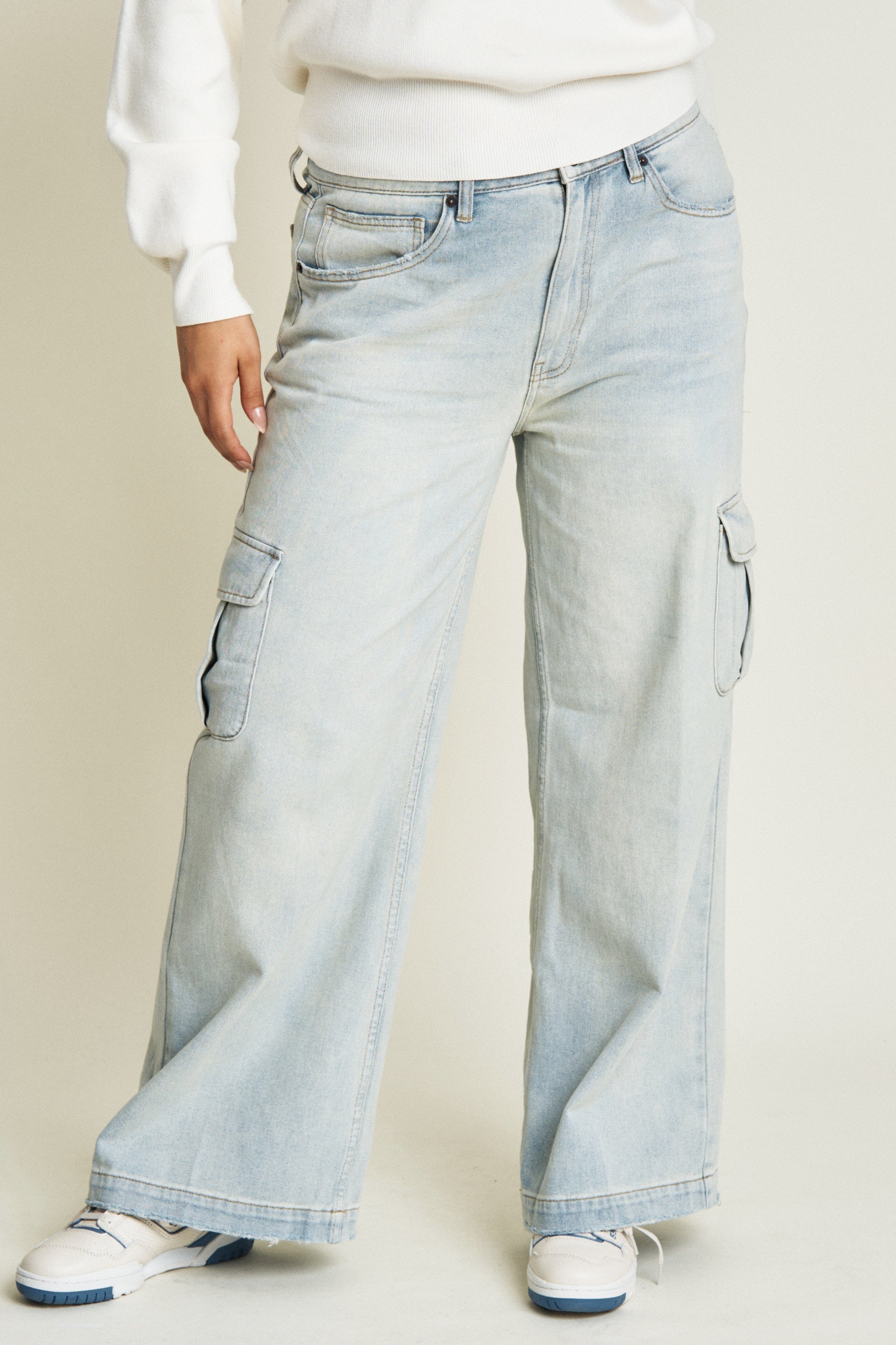 Madison Cargo Mid Rise Wide Leg Hotel California
