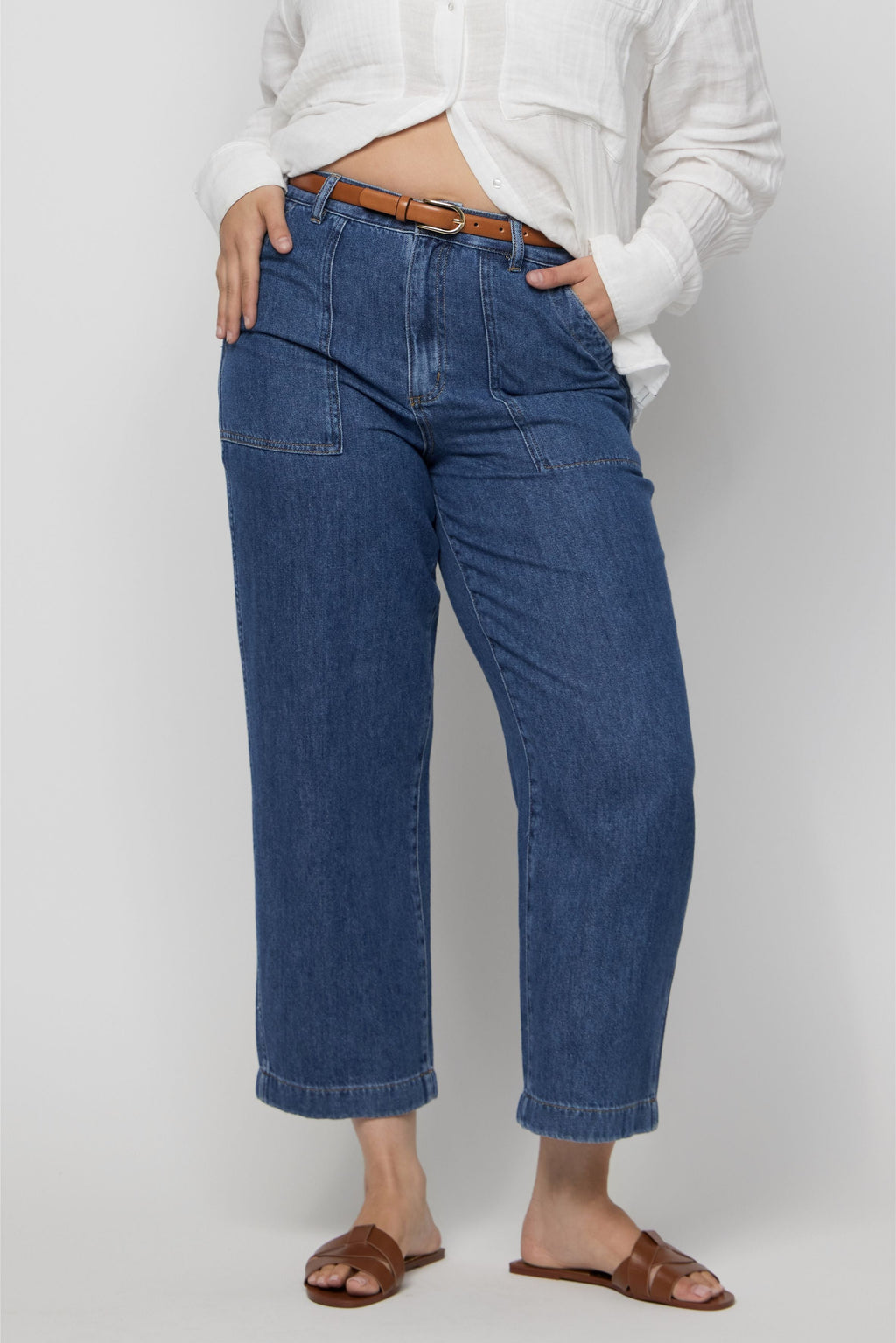 Sherman High Rise Relaxed Wide Leg Medium Worn