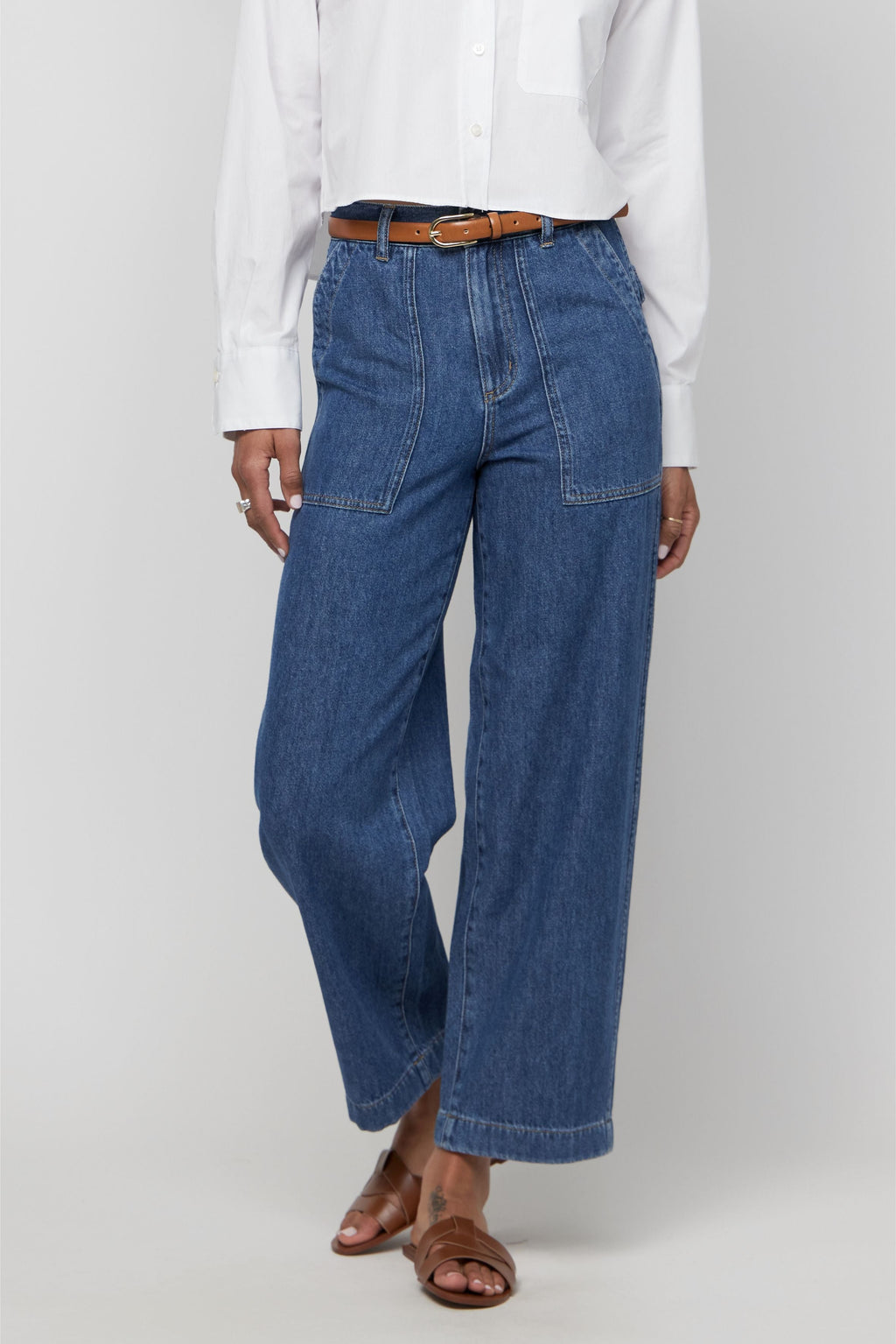 Sherman High Rise Relaxed Wide Leg Medium Worn