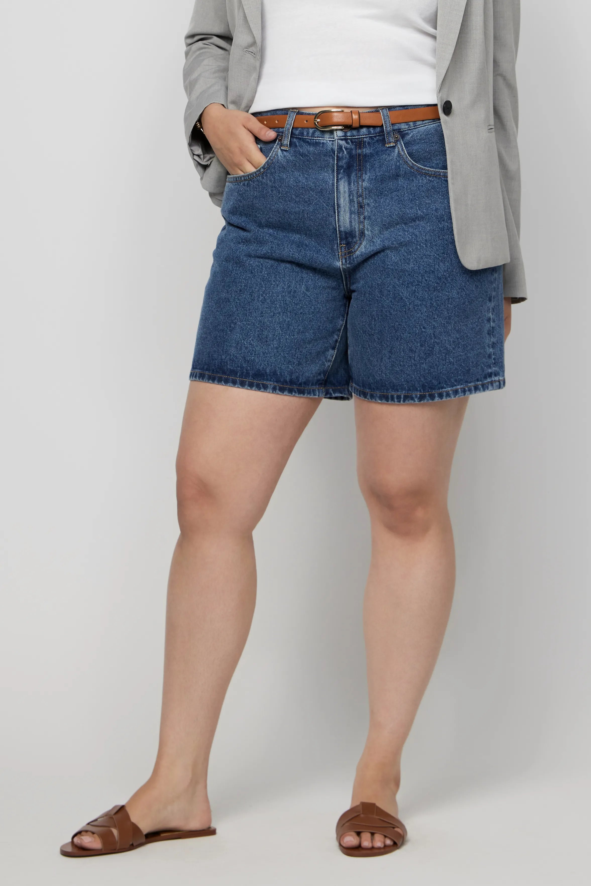 Emmerson High Rise Long Shorts Medium Worn