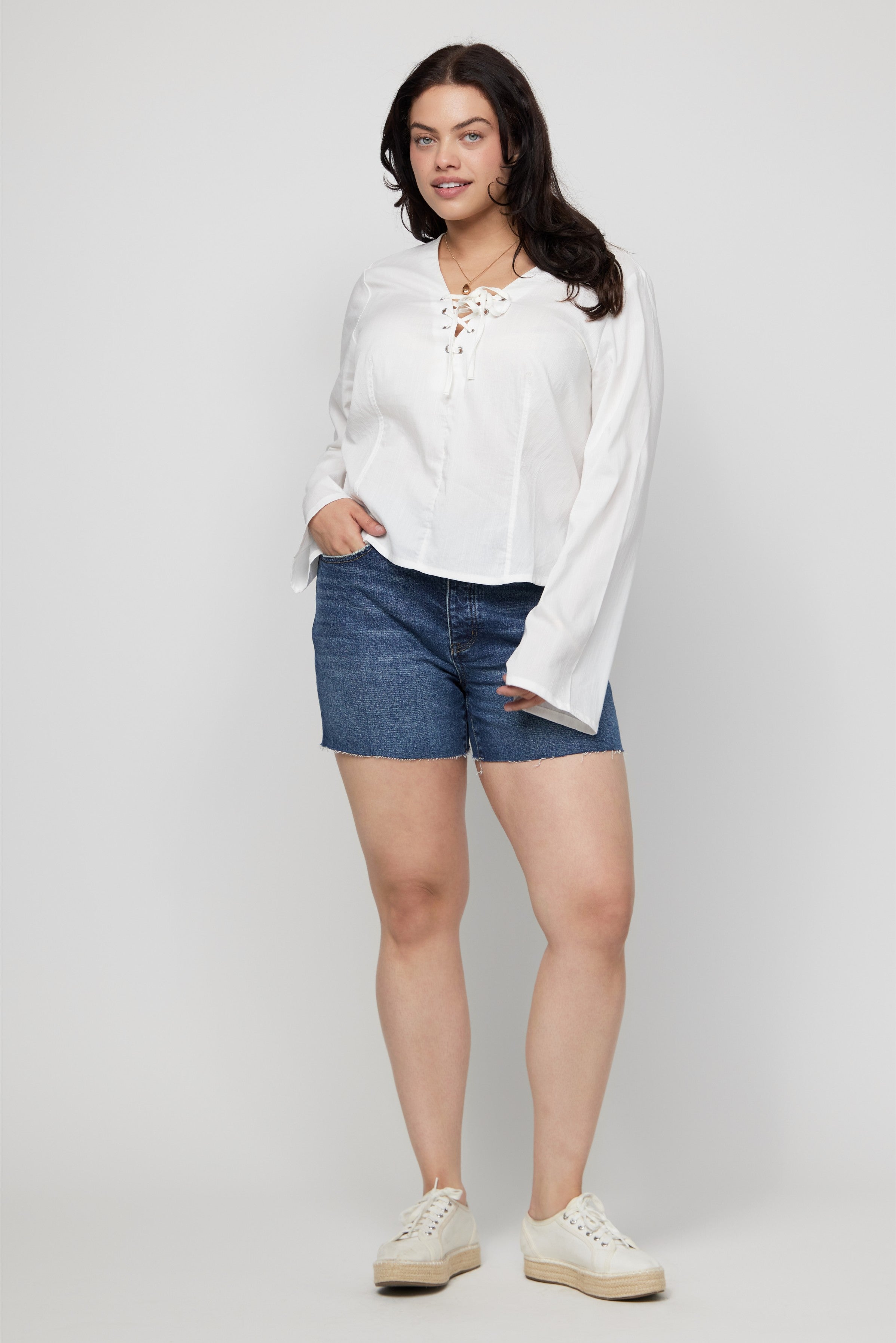 Bedford High Rise Short Indigo Worn