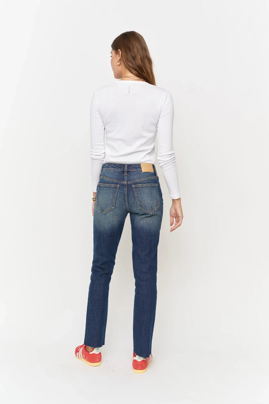 Crosby Mid Rise Relaxed Taper Dark Indigo Wash