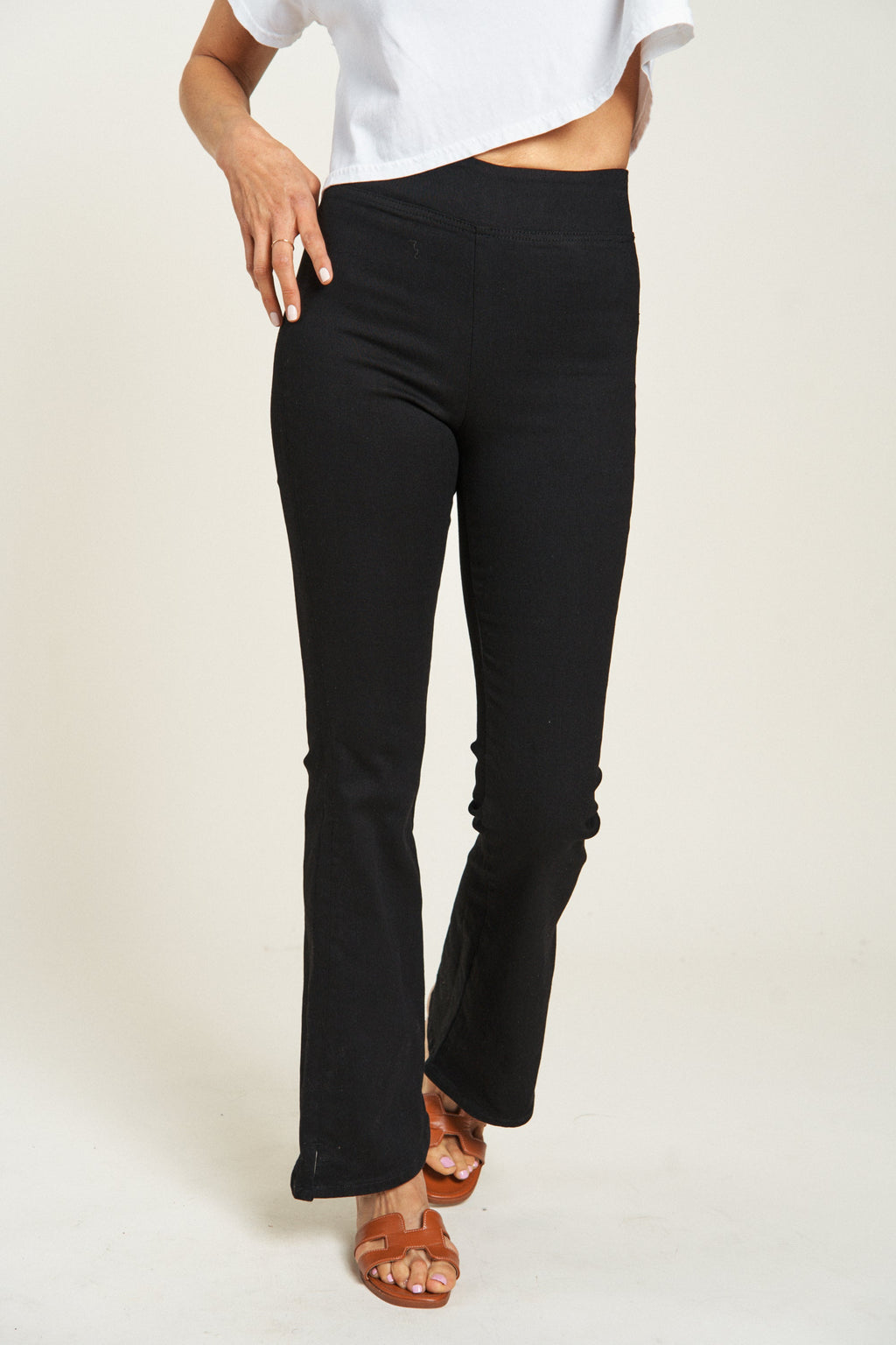 Roxbury High Rise Flare Black