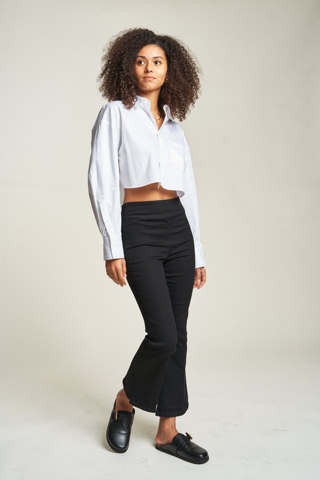 Roxbury High Rise Flare Black