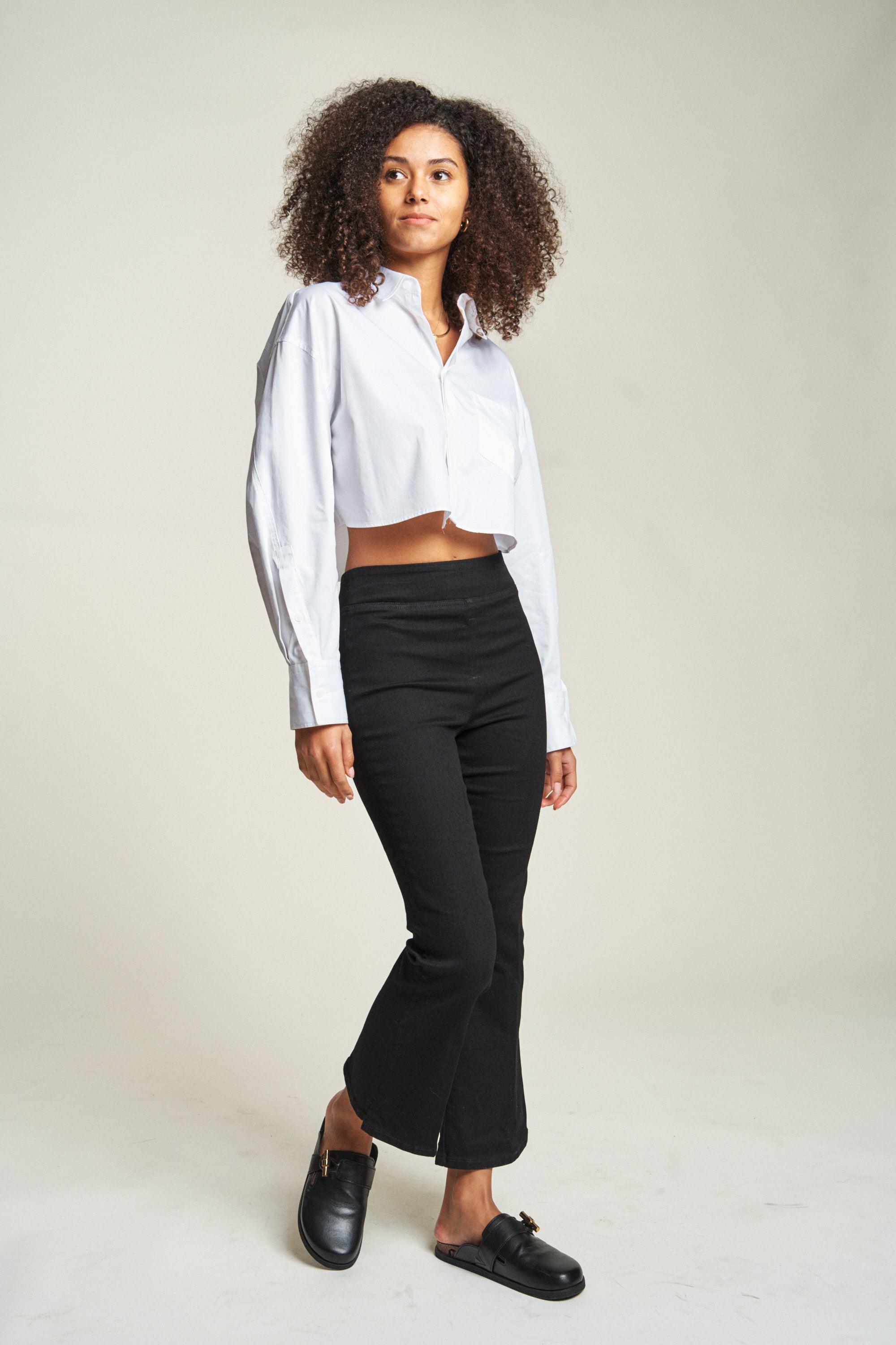 Roxbury High Rise Flare Black