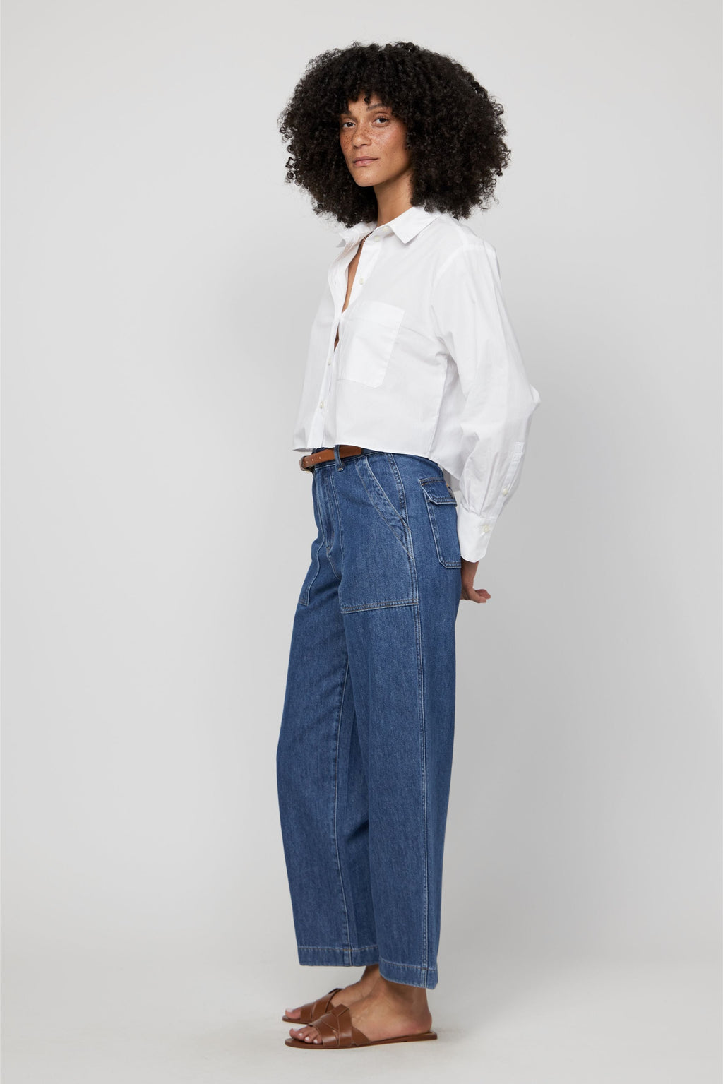 Sherman High Rise Relaxed Wide Leg Medium Worn