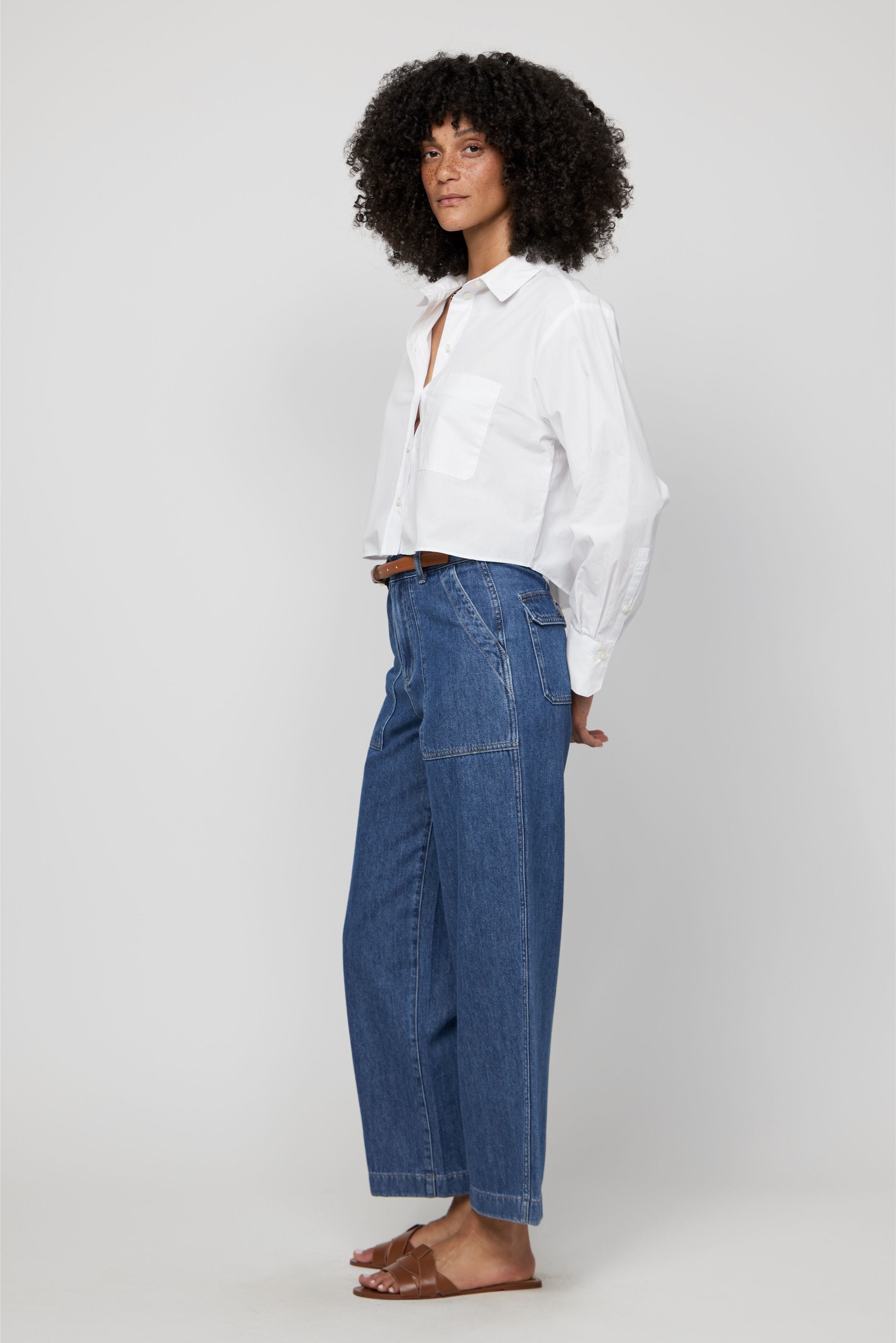 Sherman High Rise Relaxed Wide Leg Medium Worn
