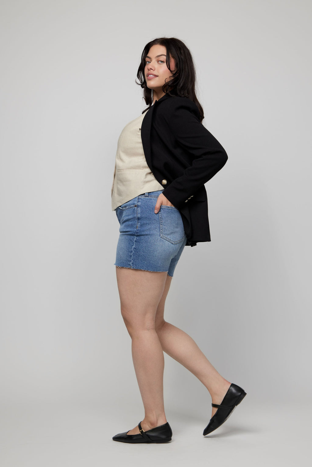 Bedford High Rise Short Indigo Medium Bright