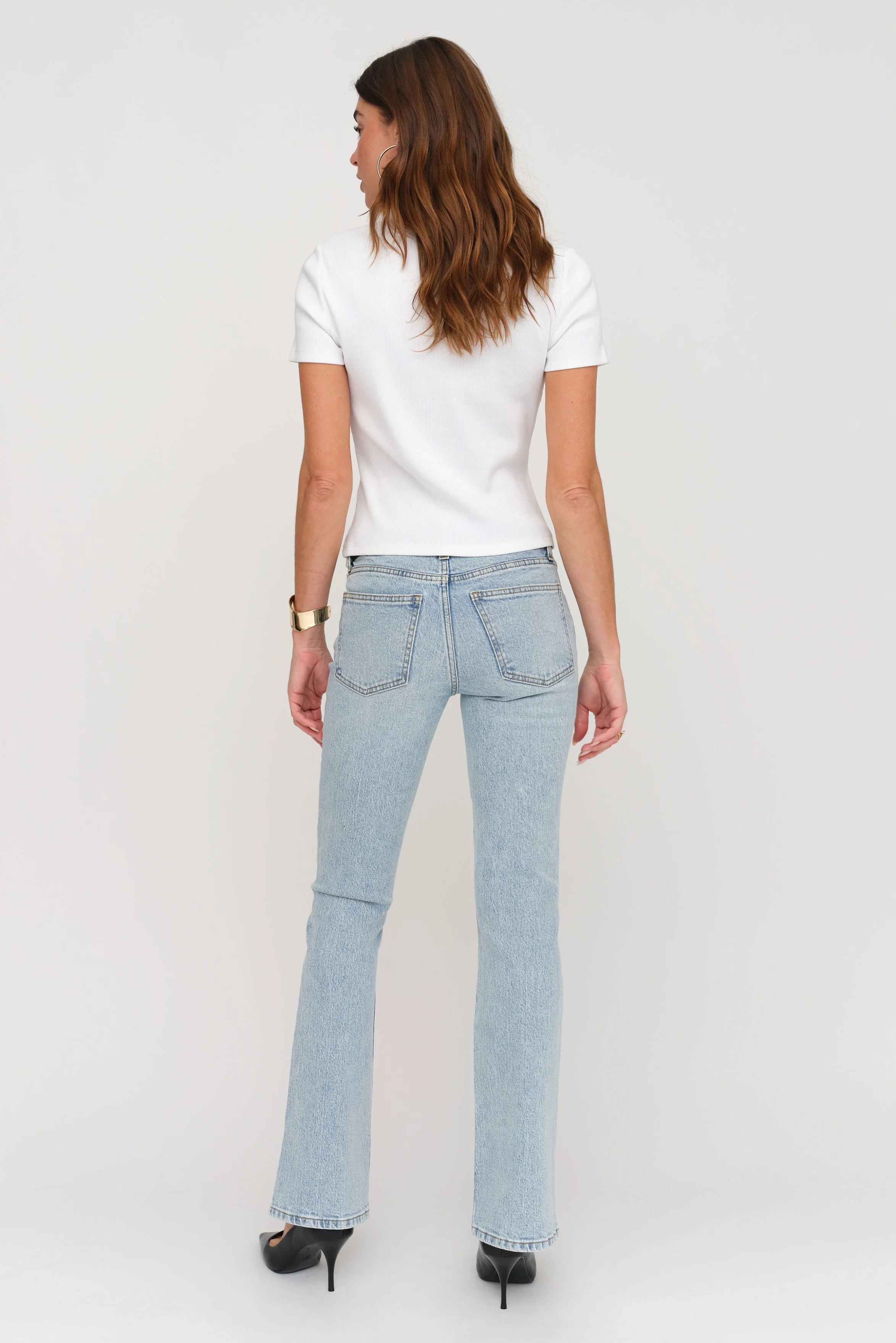 Stanley Boot Cut Mid Rise Soft Blue