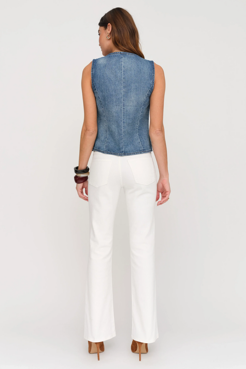 Stanley Boot Cut Mid Rise Optic White