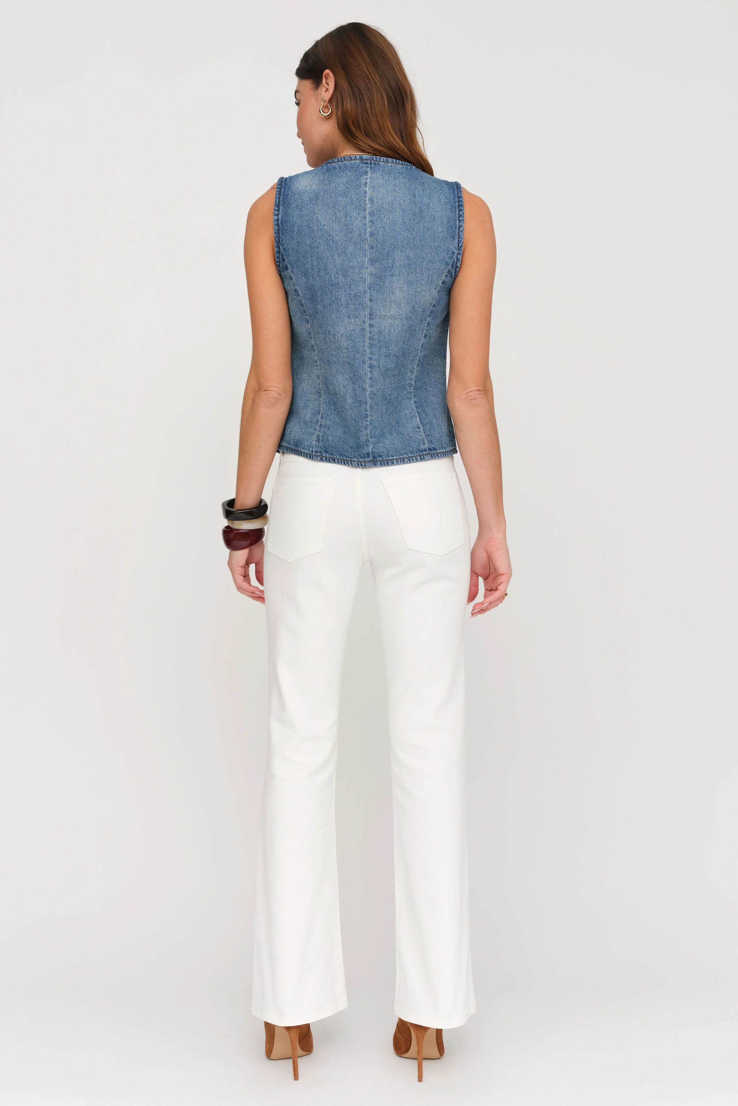 Stanley Boot Cut Mid Rise Optic White