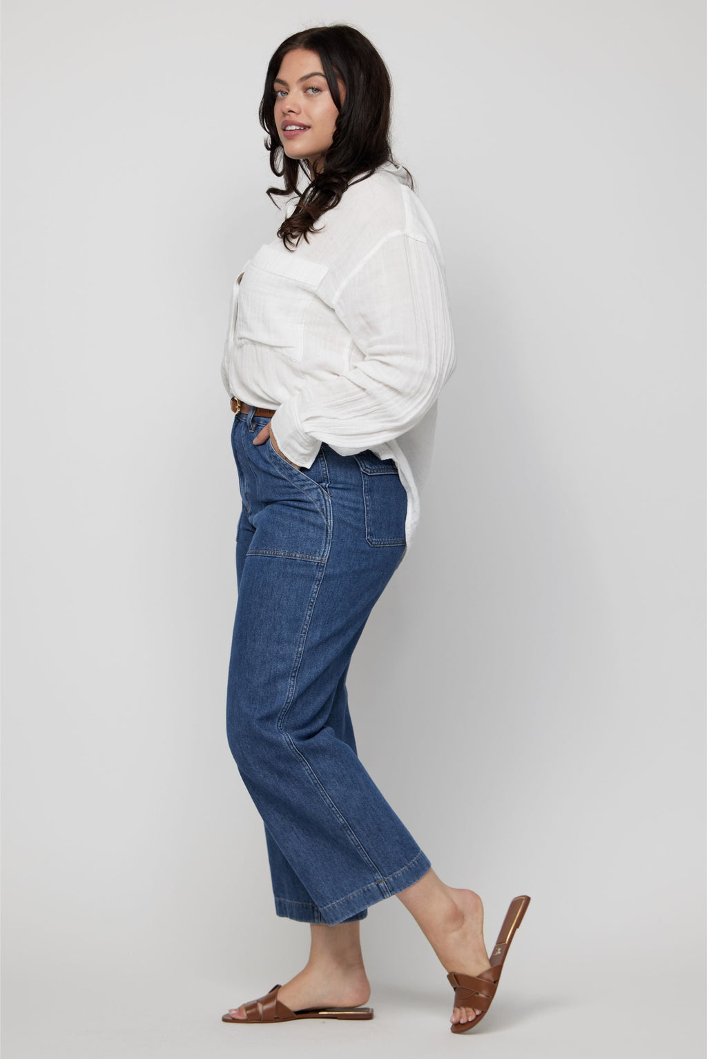 Sherman High Rise Relaxed Wide Leg Medium Worn