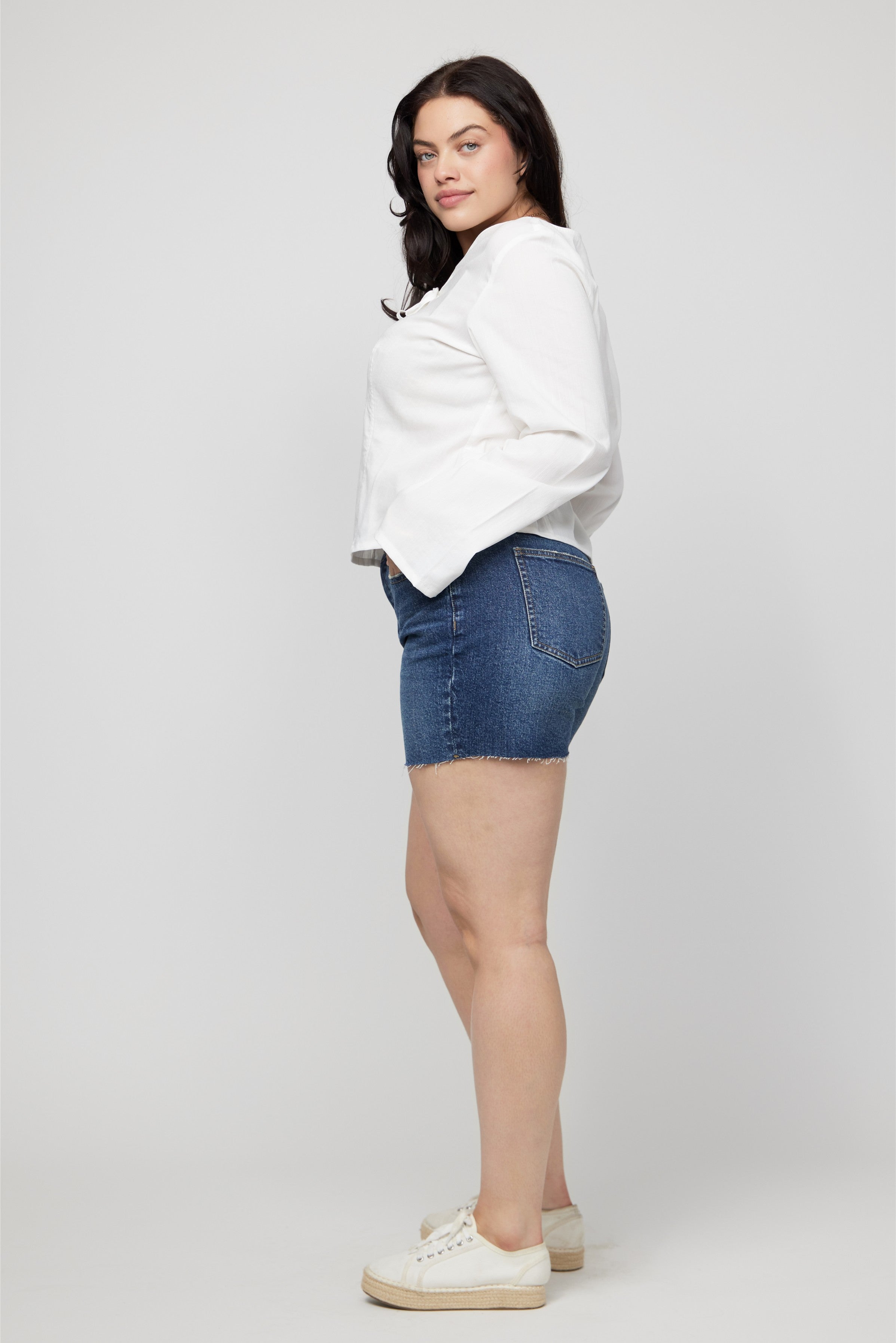 Bedford High Rise Short Indigo Worn