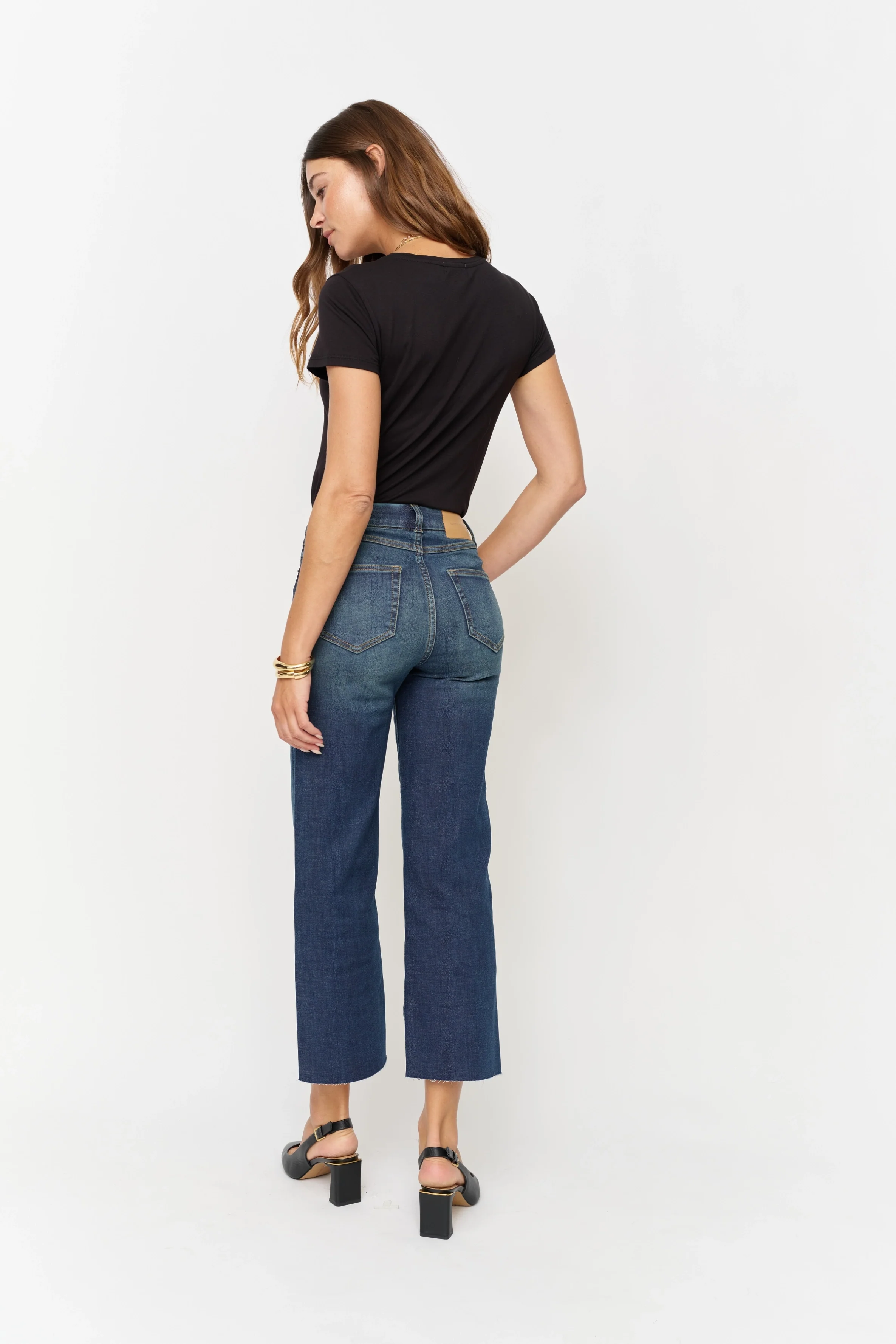 Aberdeen High Rise Wide Leg Crop Sculpt+ Dark Aged Vintage
