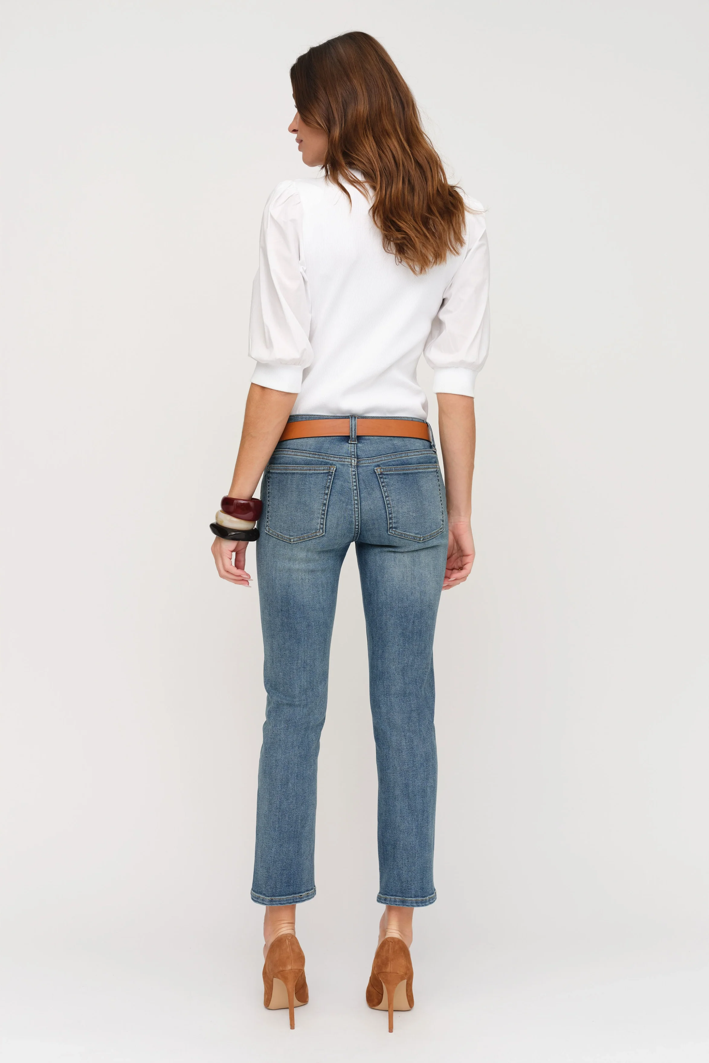 Preston Mid Rise Slim Straight Ankle Sculpt+ Vintage Denim